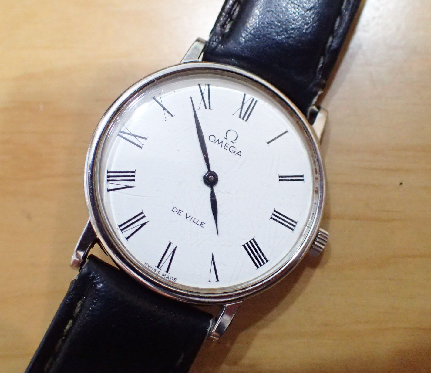 人気を誇る DE 【レア】OMEGA VILLE 自動巻きアンティーク時計 デビル オメガ 腕時計(アナログ)