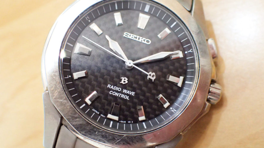 中古【セイコー】SEIKO ブライツ チタン製 クォーツ式電波時計 5B21-0AA0