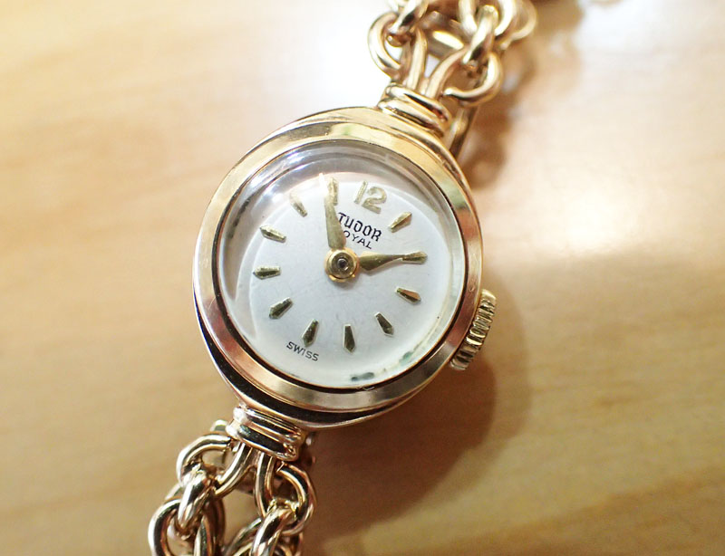 中古【チュードル】TUDOR ロイヤル 9K金無垢 BS製ブレス アンティークレディース時計