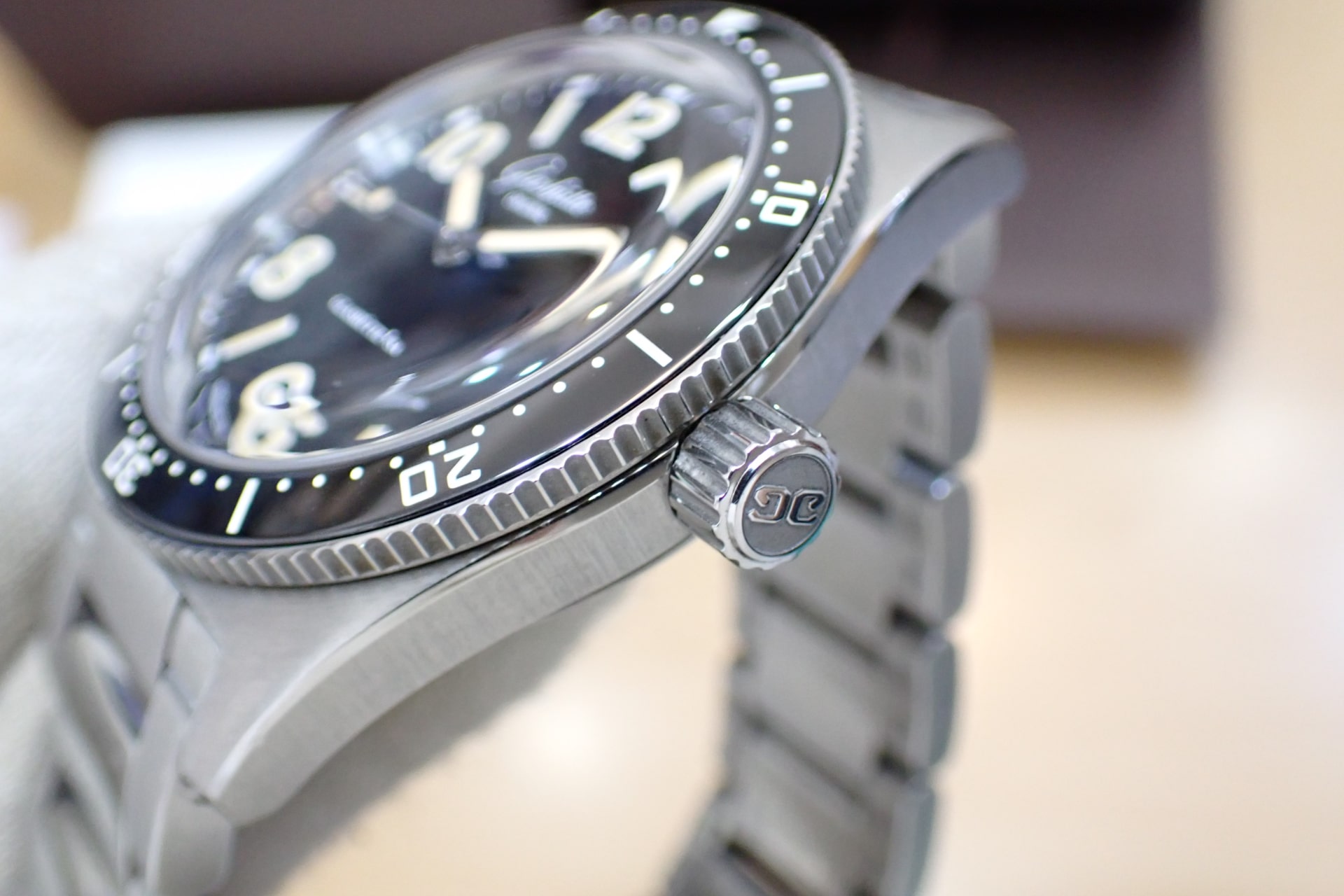 GLASHUTTE ORIGINAL/グラスヒュッテ オリジナル SeaQ/シーキュー Ref.1-39-11-06-80-70 黒文字盤