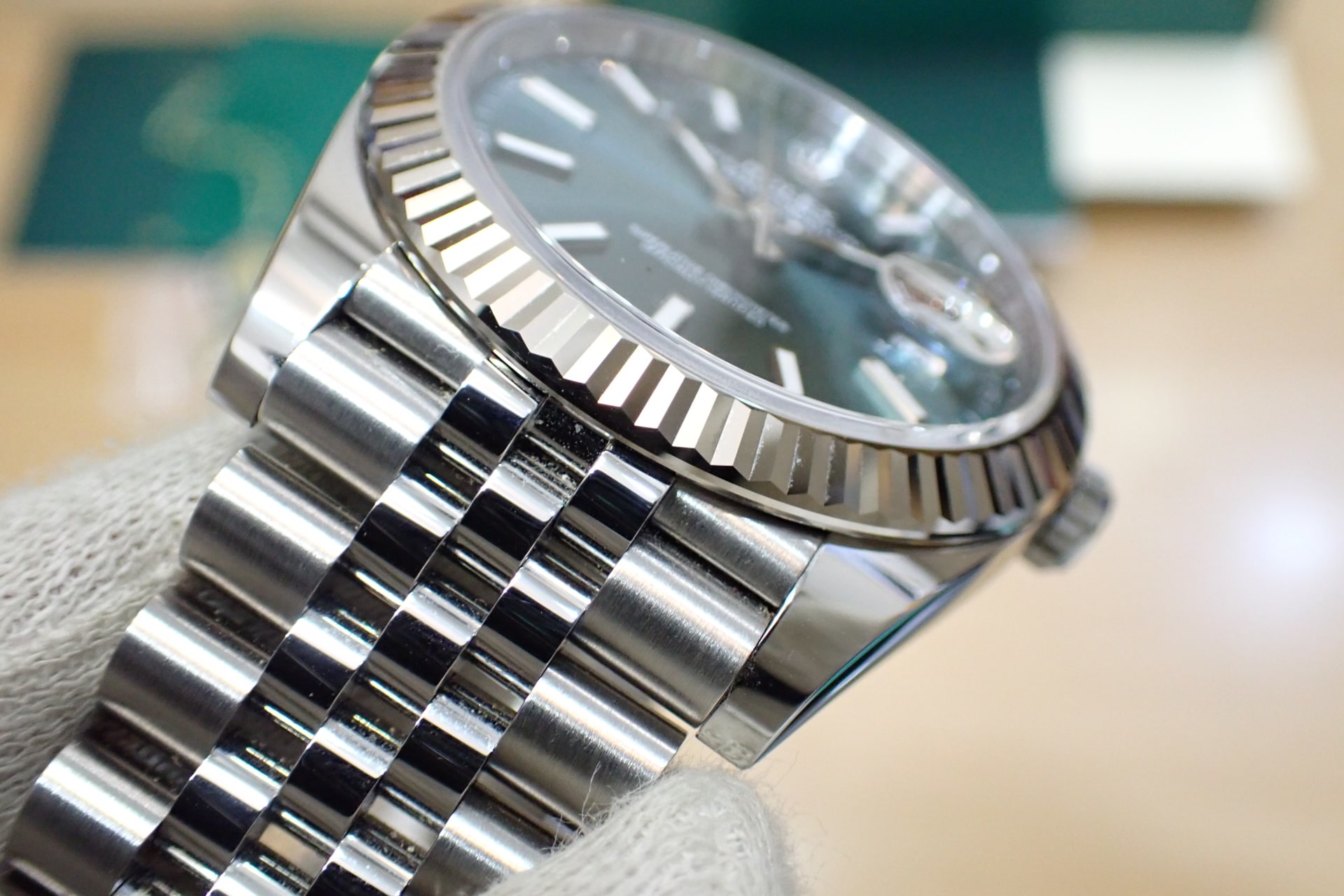 ROLEX/ロレックス デイトジャスト41 Ref.126334 WG/SS ミントグリーン/フルーテッドベゼル ジュビリーブレス