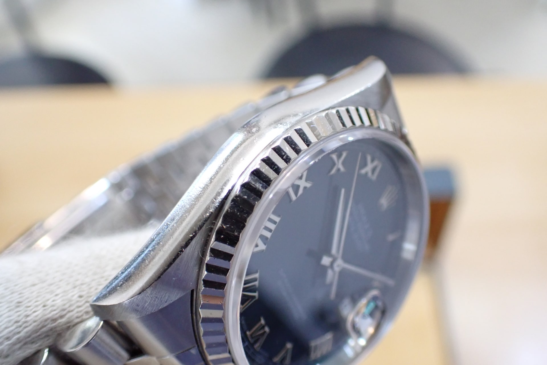 ROLEX/ロレックス デイトジャスト Ref.16234 シリアルT番 ブルーローマン文字盤/フルーテッドベゼル ジュビリーブレス