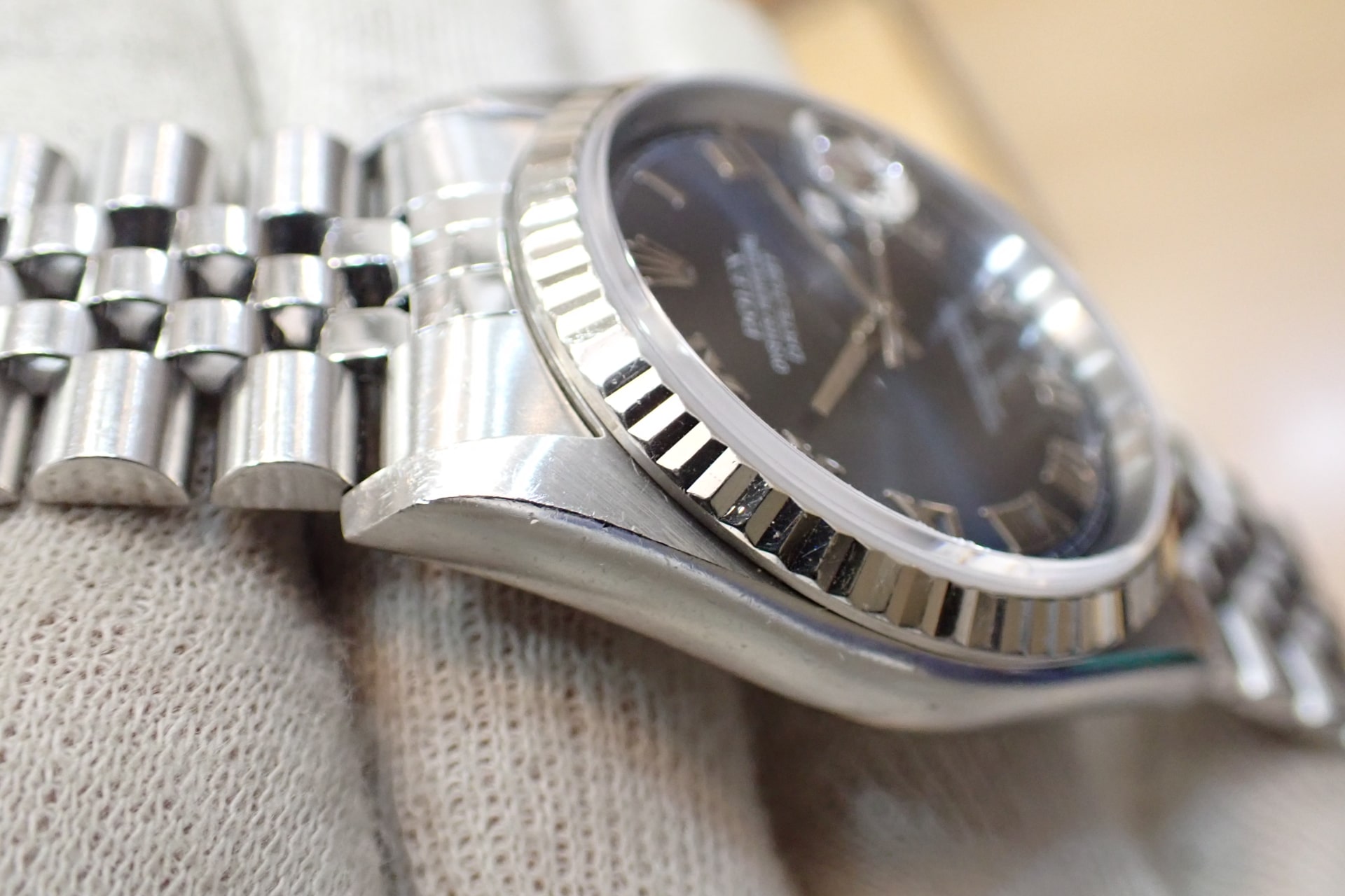 ROLEX/ロレックス デイトジャスト Ref.16234 シリアルT番 ブルーローマン文字盤/フルーテッドベゼル ジュビリーブレス