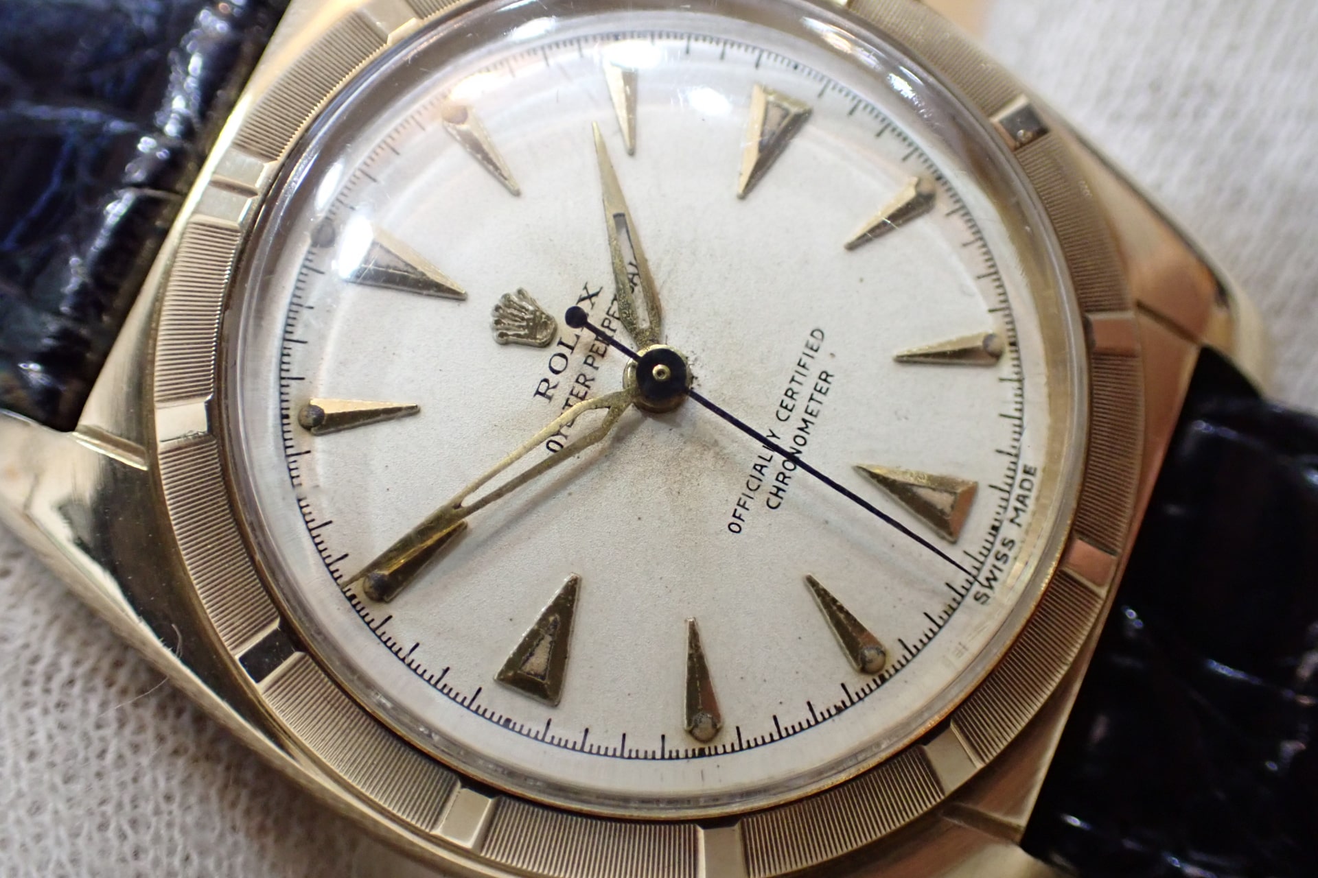 ロレックス/ROLEX バブルバック 14KYG Ref.6011 スーパーオイスターリューズ/最終番