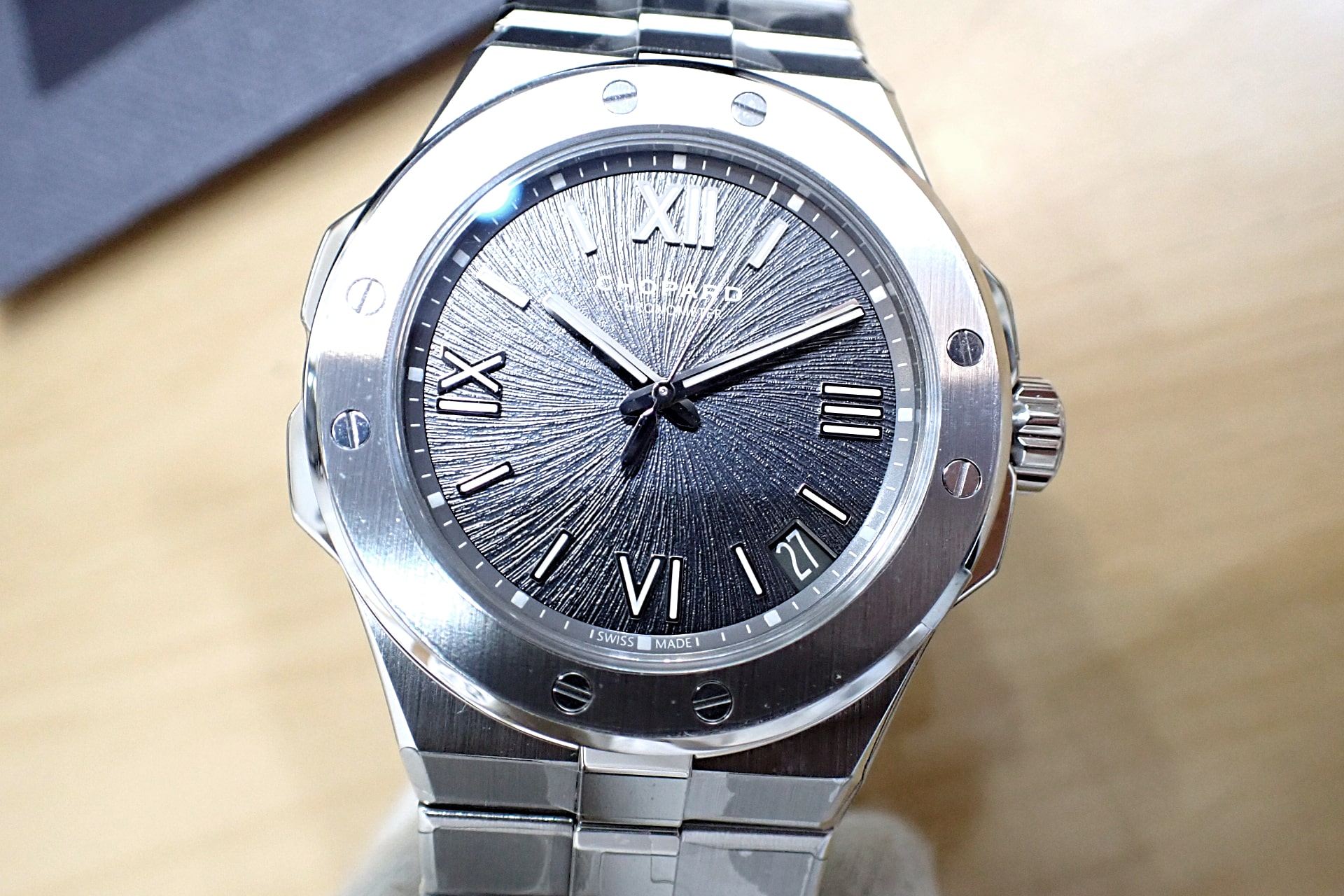 未使用【Chopard】ショパール アルパインイーグル ラージ SS グレー