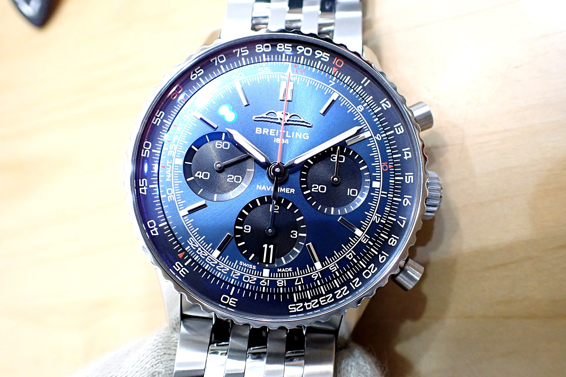 BREITLING/ブライトリング ナビタイマー B01 クロノグラフ 41 Ref.AB0139211G1A1(AB0139) ブルー文字盤/ブレスレットモデル