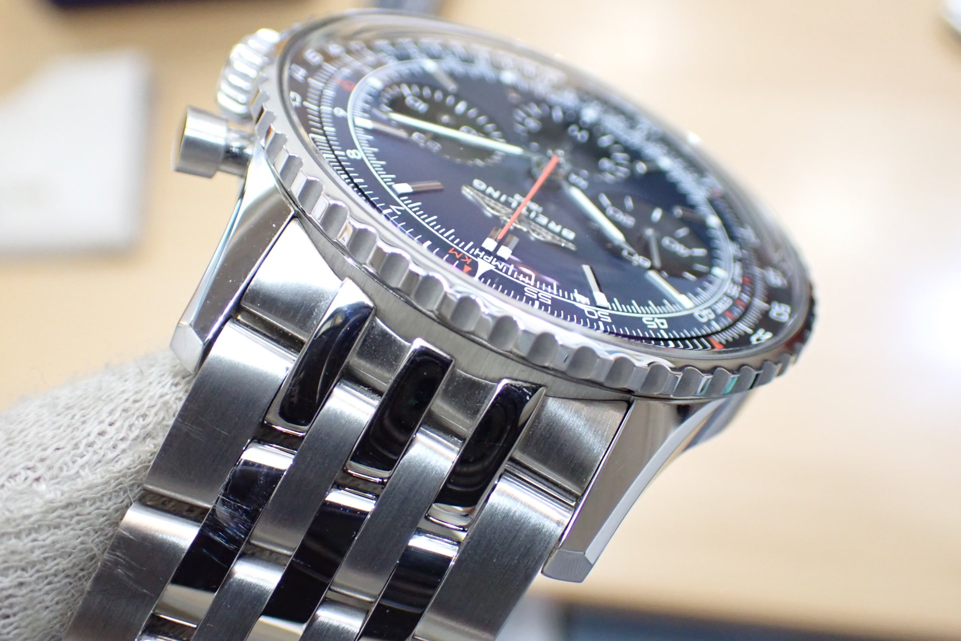 BREITLING/ブライトリング ナビタイマー B01 クロノグラフ 41 Ref.AB0139211G1A1(AB0139) ブルー文字盤/ブレスレットモデル