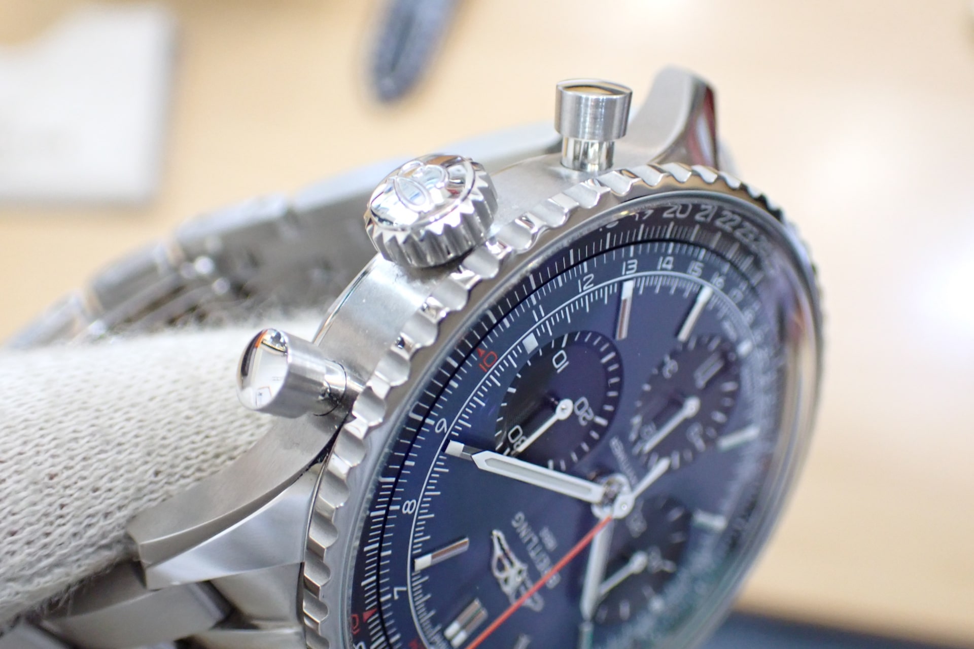 BREITLING/ブライトリング ナビタイマー B01 クロノグラフ 41 Ref.AB0139211G1A1(AB0139) ブルー文字盤/ブレスレットモデル