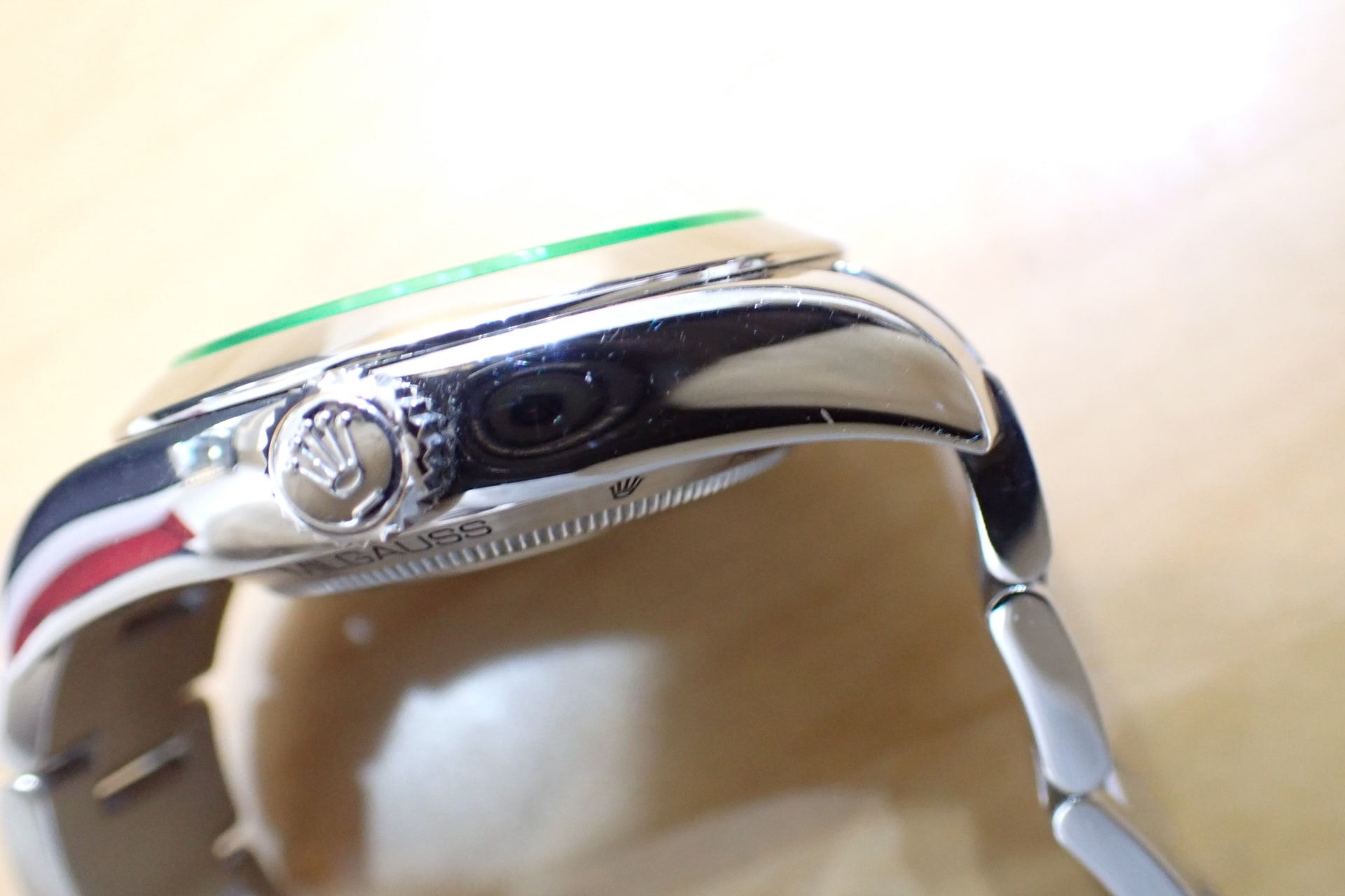 ROLEX/ロレックス ミルガウス シリアG番 Ref.116400GV グリーンガラス