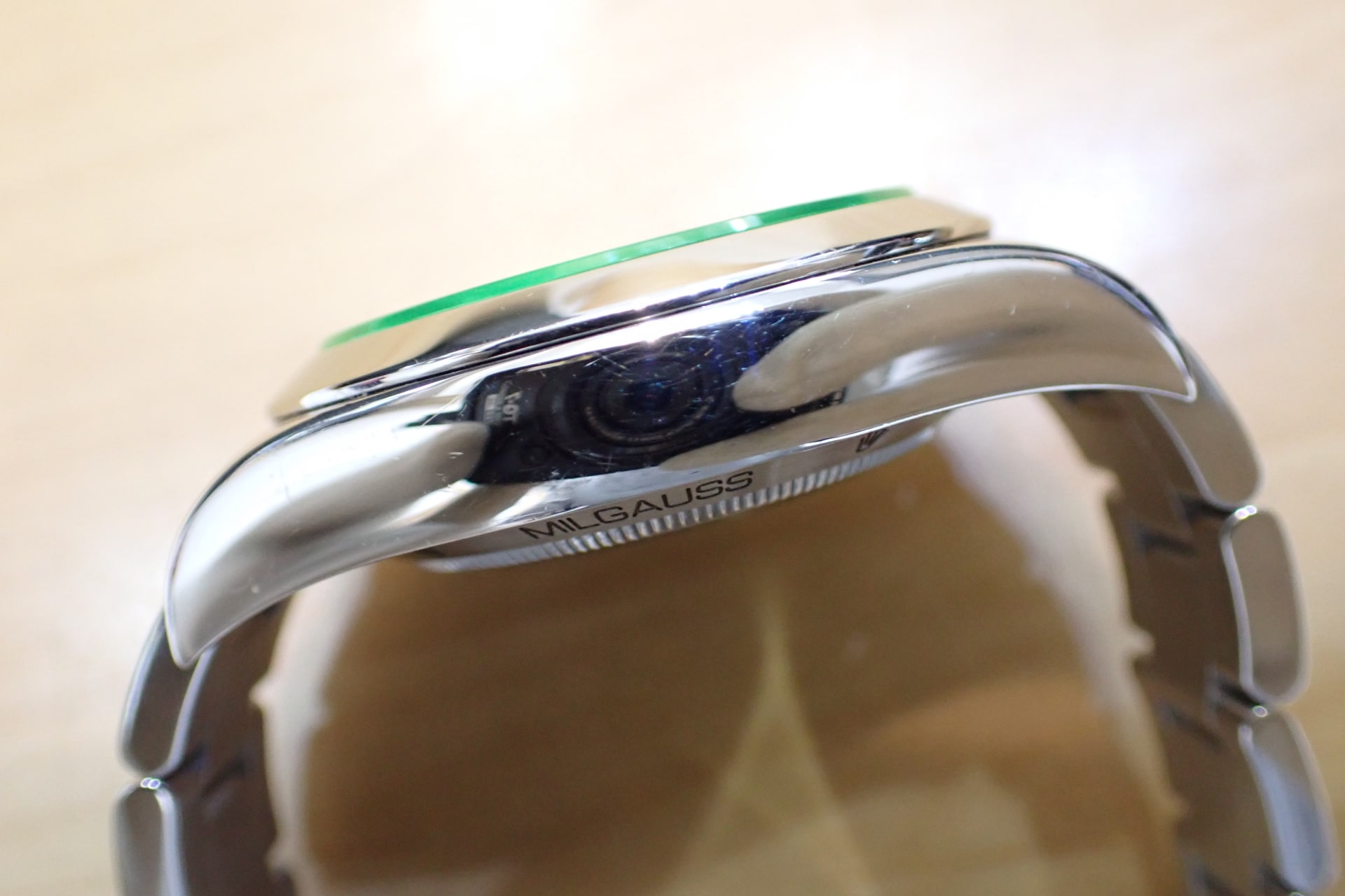 ROLEX/ロレックス ミルガウス シリアG番 Ref.116400GV グリーンガラス