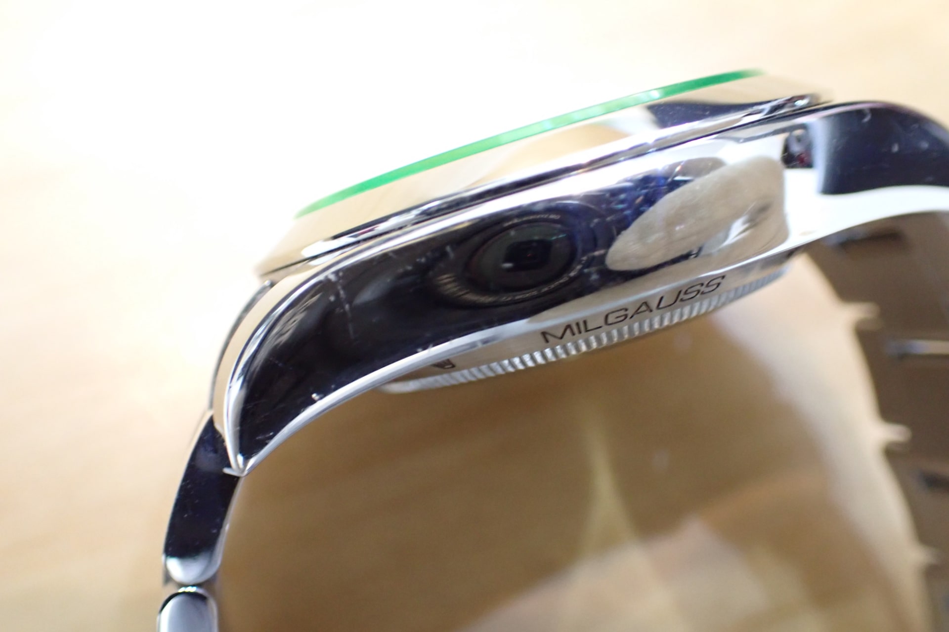 ROLEX/ロレックス ミルガウス シリアG番 Ref.116400GV グリーンガラス