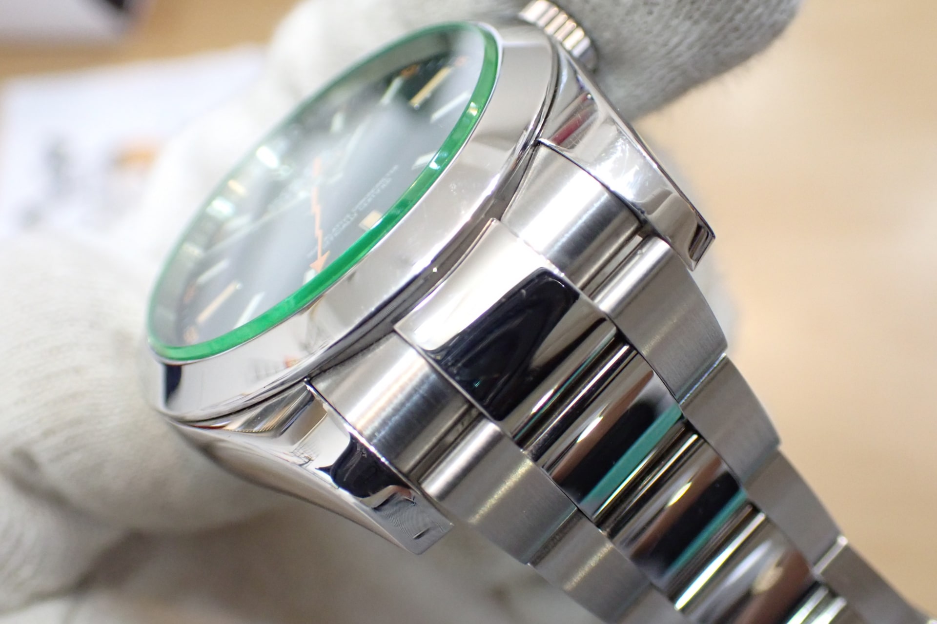 ROLEX/ロレックス ミルガウス シリアG番 Ref.116400GV グリーンガラス