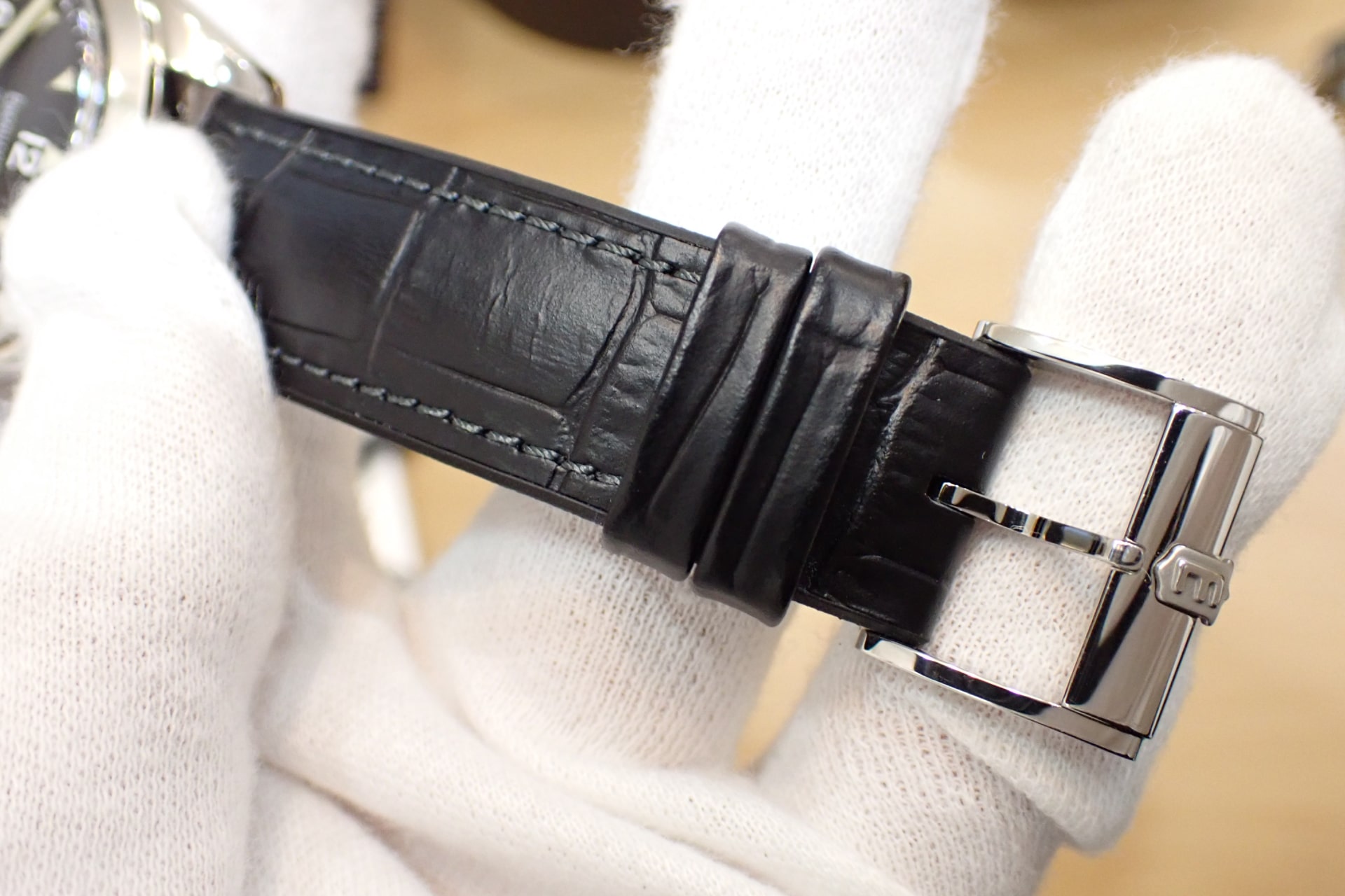 EBERHARD/エベラール サイエンティグラフ Ref.41043.01 CP 黒文字盤 メーカー純正レザーストラップ2本付き