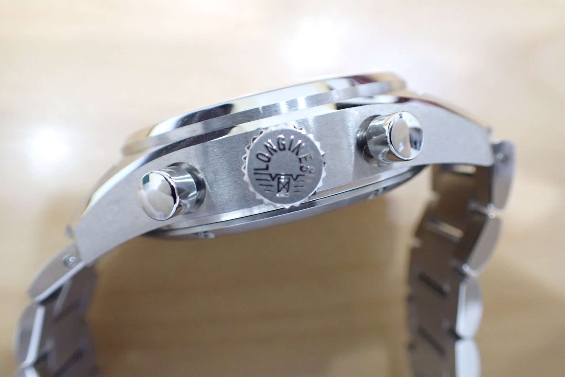 ロンジン/LONGINES スピリット クロノグラフ 42mm Ref.L3.820.4.93.6 ブルー文字盤