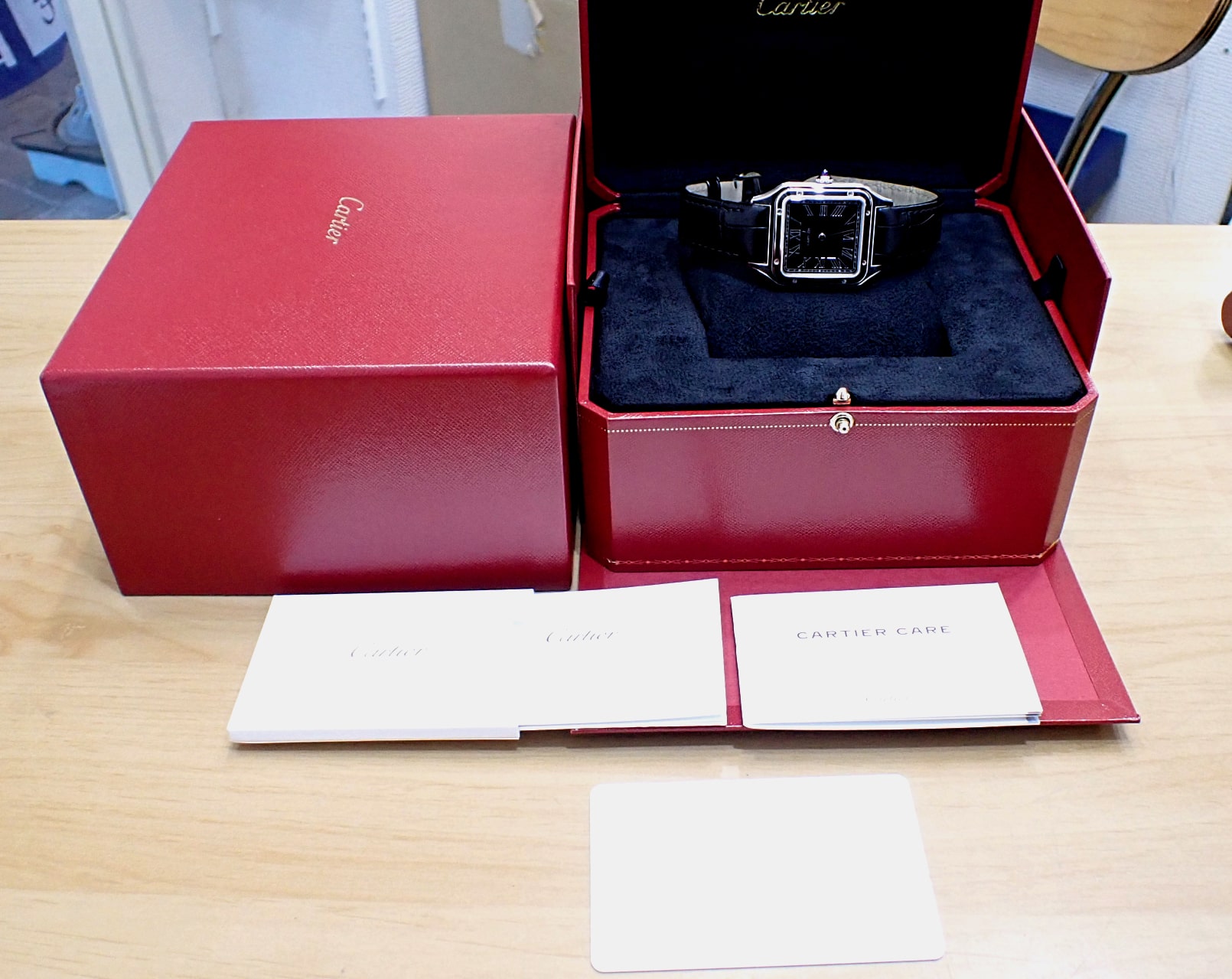 Cartier/カルティエ サントス デュモン LM Ref.WSSA0046 ブラックラッカー