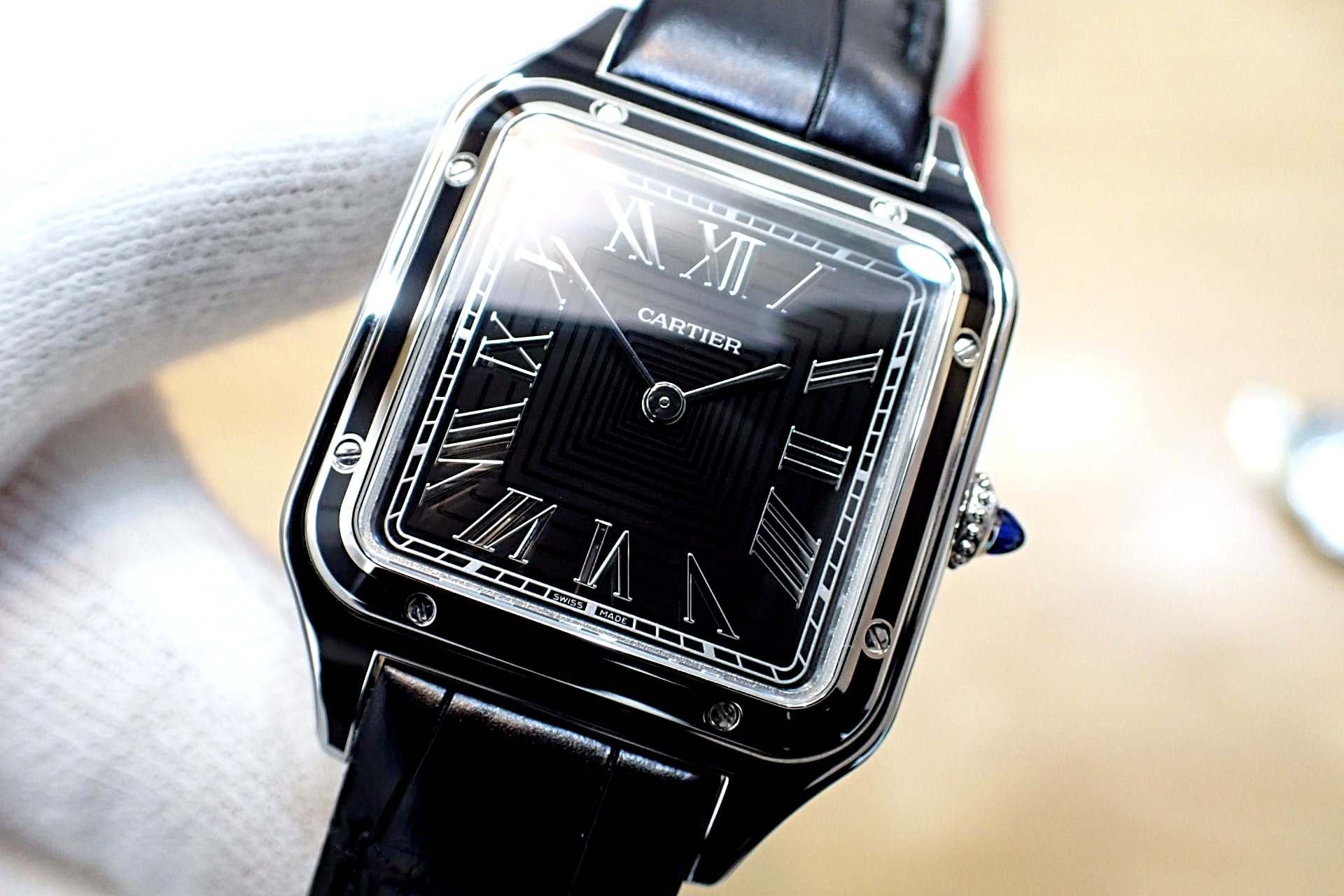 Cartier/カルティエ サントス デュモン LM Ref.WSSA0046 ブラックラッカー