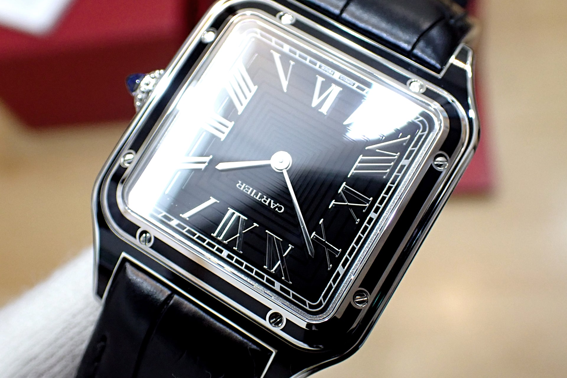 Cartier/カルティエ サントス デュモン LM Ref.WSSA0046 ブラックラッカー