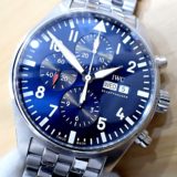 中古品B【IWC】パイロットウォッチ クロノグラフ プティ・プランス Ref.IW377717 ブルー文字盤 2023年オーバーホール済み (2018年6月国内正規)