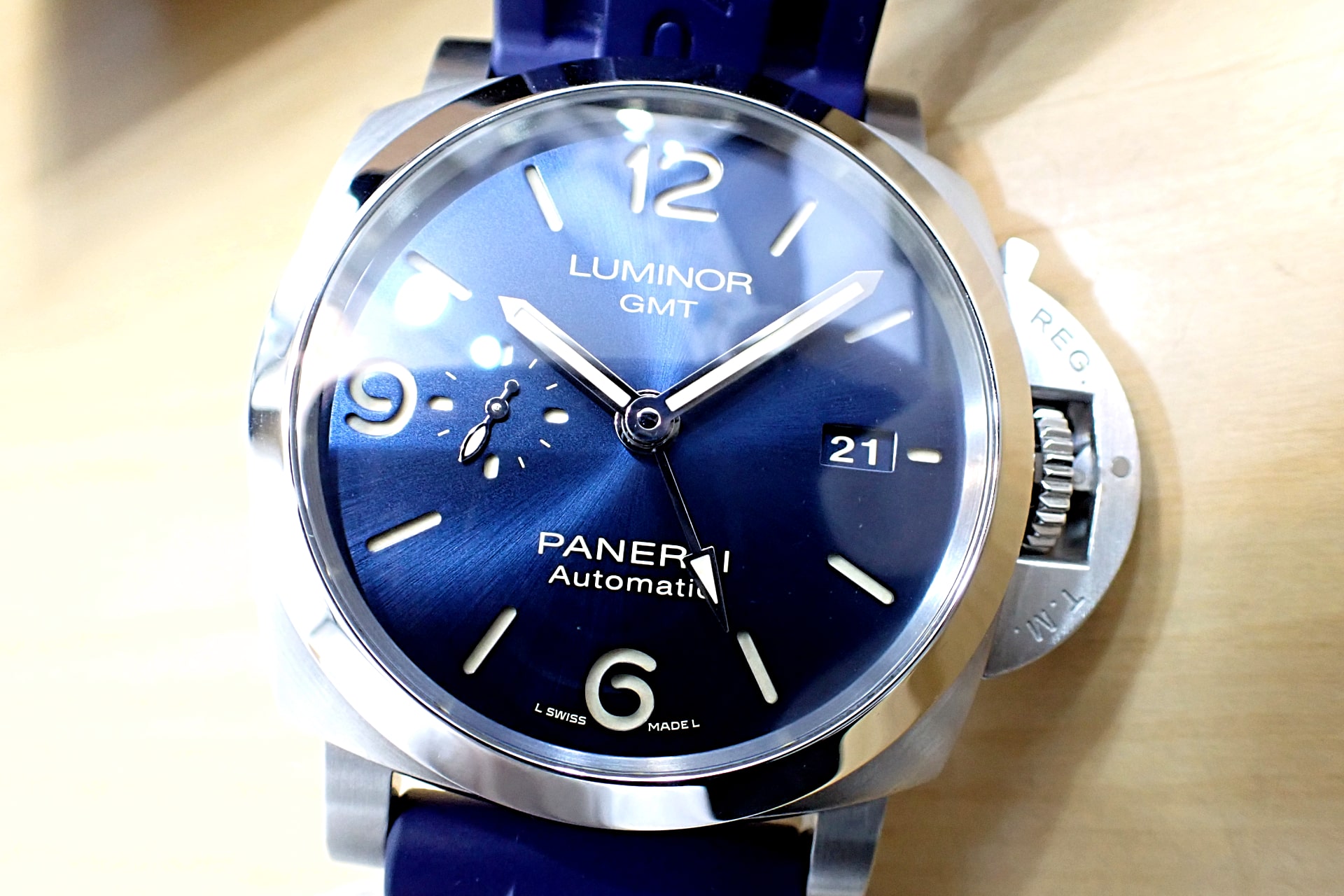 OFFICINE PANERAI/オフィチーネ パネライ ルミノール1950 GMT Ref.PAM01033 ブルー