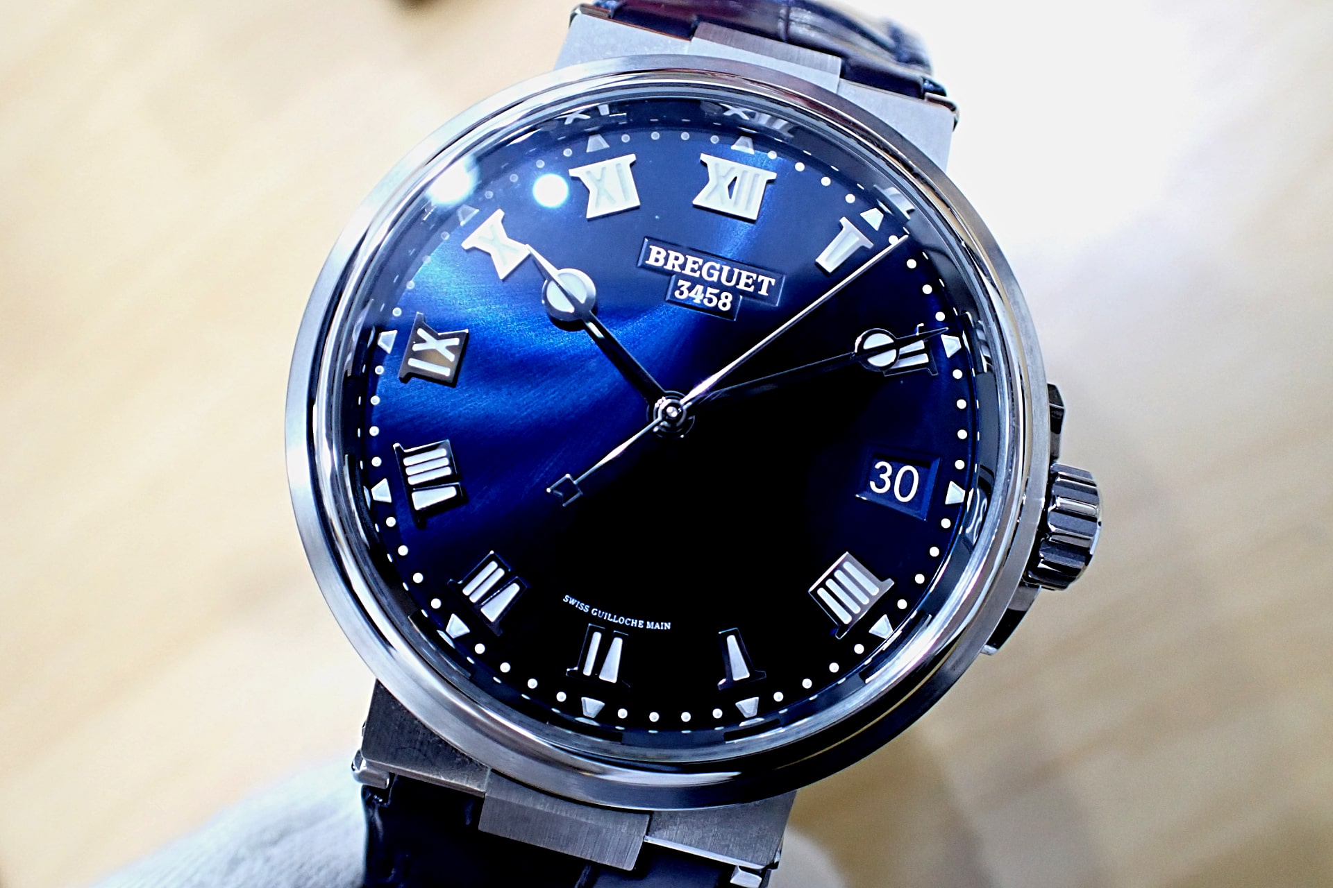 ブレゲ/BREGUET マリーン 5517 Ref.5517TI/Y1/9ZU ブルー