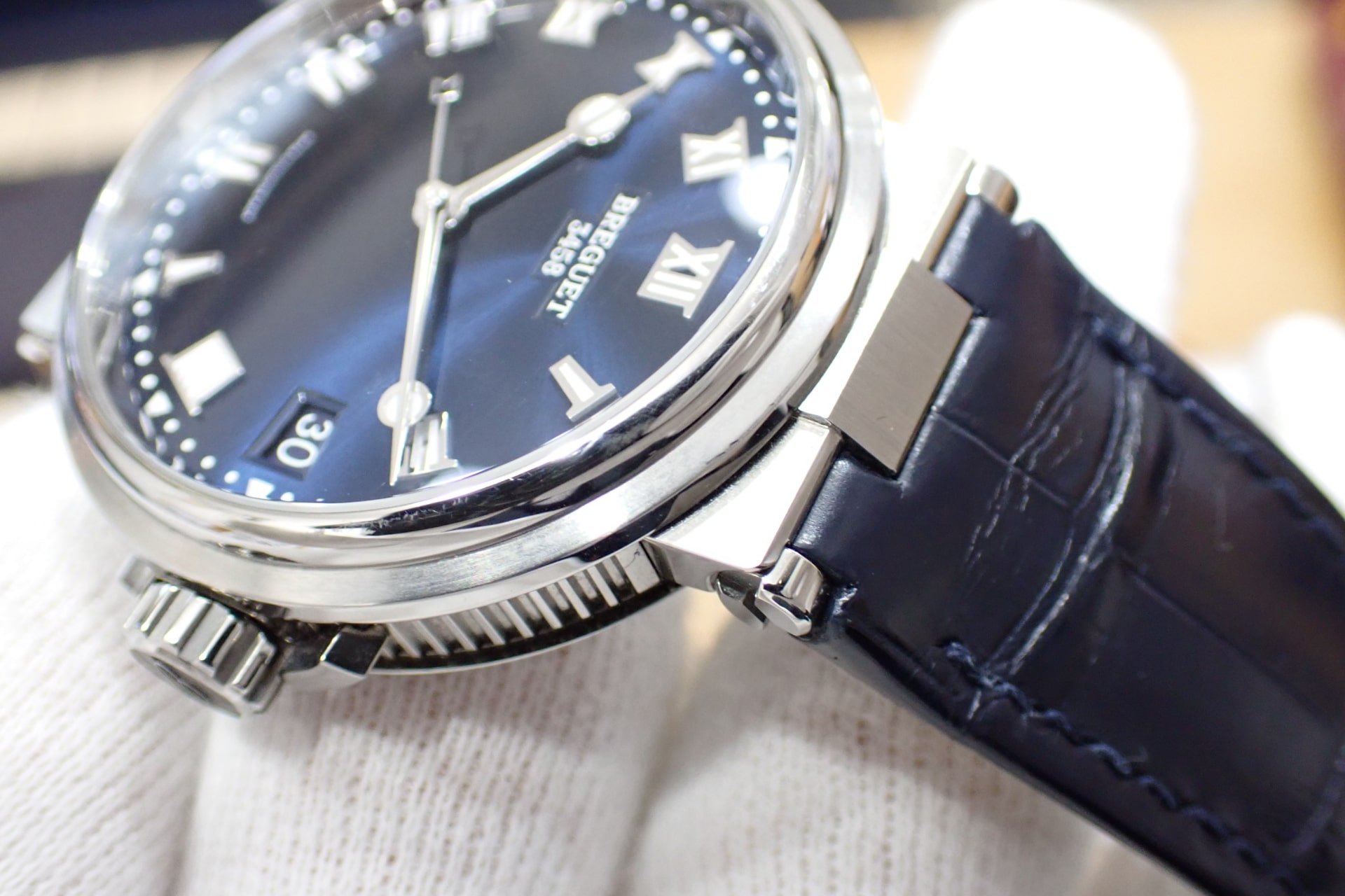 ブレゲ/BREGUET マリーン 5517 Ref.5517TI/Y1/9ZU ブルー