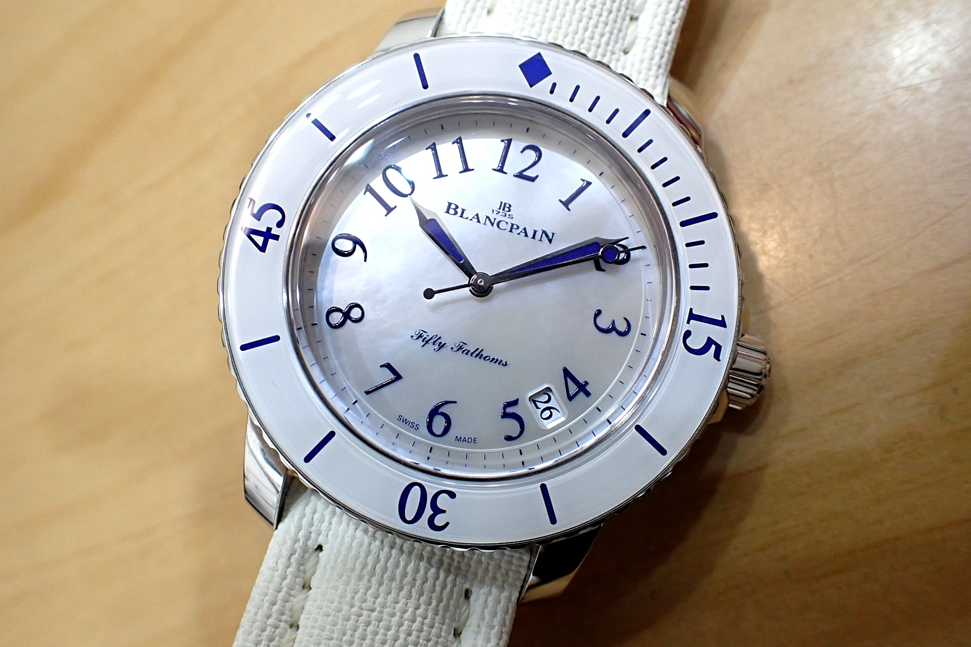 ブランパン/BLANCPAIN フィフティファゾムス オートマティック Ref.5015-1144-52A マザーオブパール