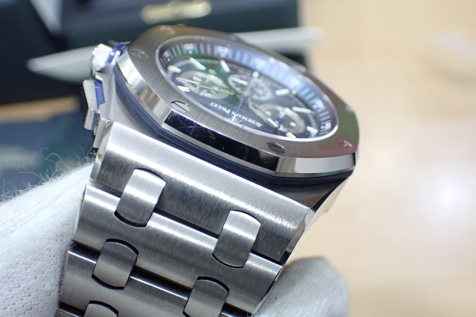 オーデマピゲ/Audemars Piguet ロイヤルオーク オフショア クロノグラフ ブルー Ref.26480TI.OO.A027CA.01 純正チタン製ブレス付き