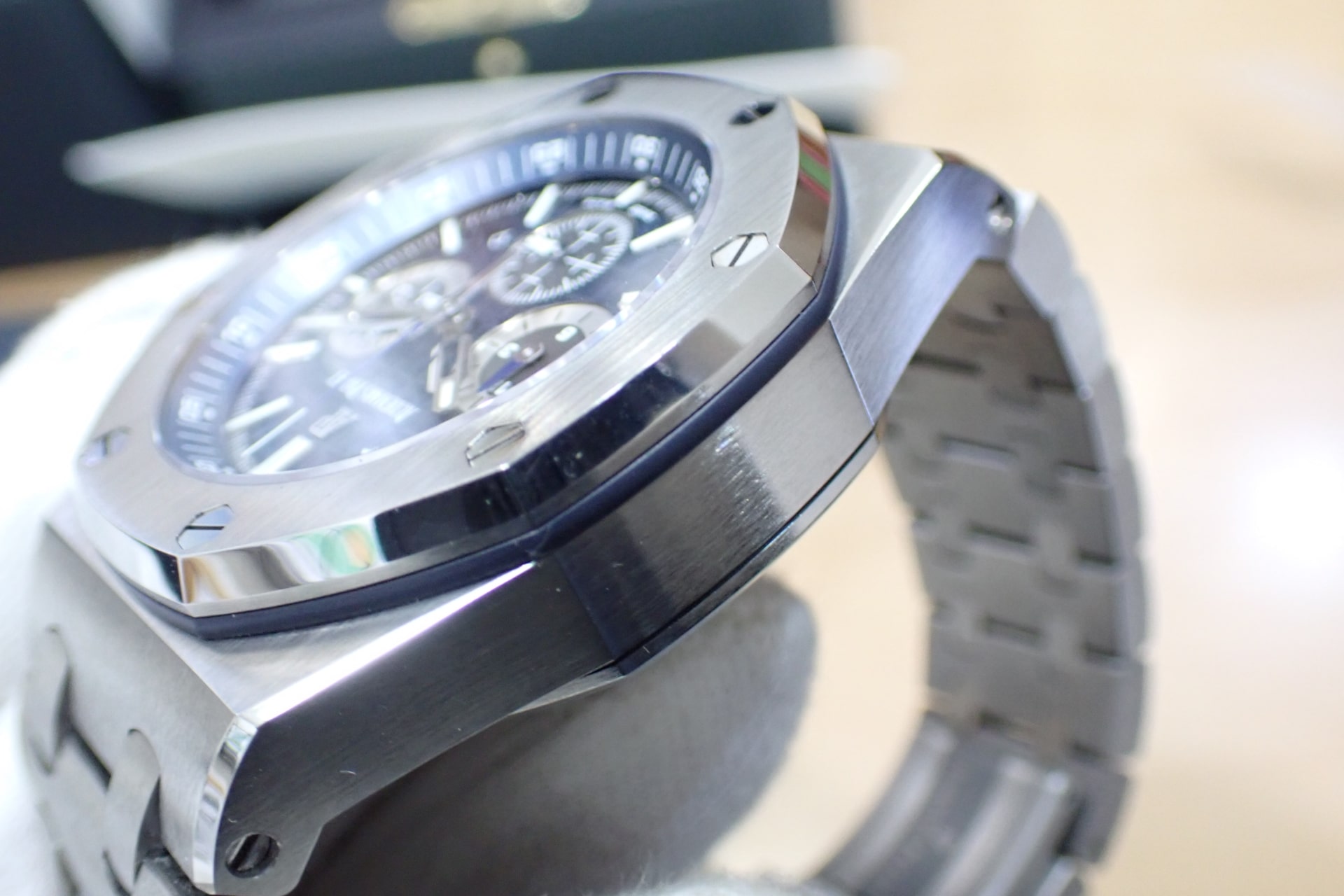 オーデマピゲ/Audemars Piguet ロイヤルオーク オフショア クロノグラフ ブルー Ref.26480TI.OO.A027CA.01 純正チタン製ブレス付き