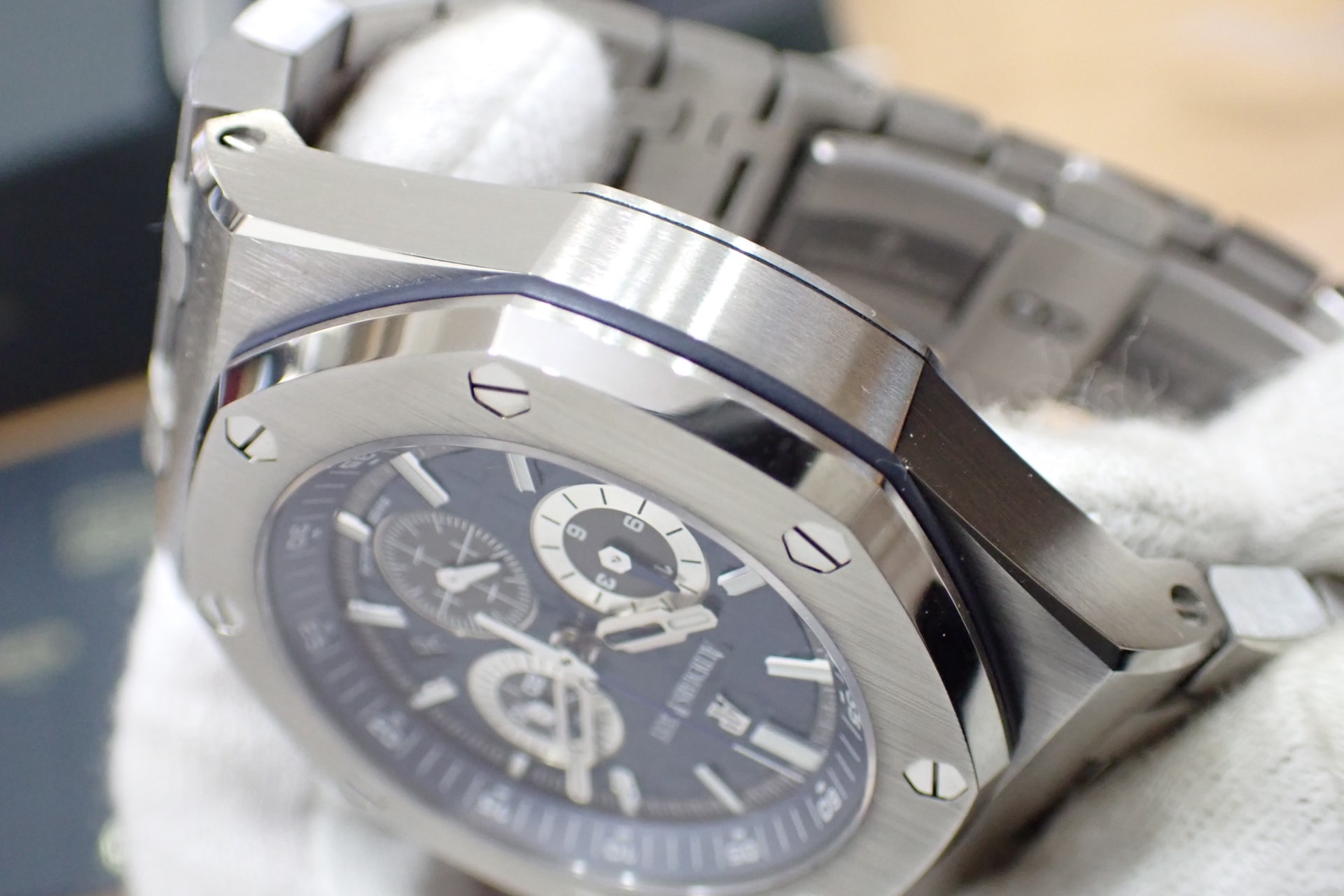 オーデマピゲ/Audemars Piguet ロイヤルオーク オフショア クロノグラフ ブルー Ref.26480TI.OO.A027CA.01 純正チタン製ブレス付き