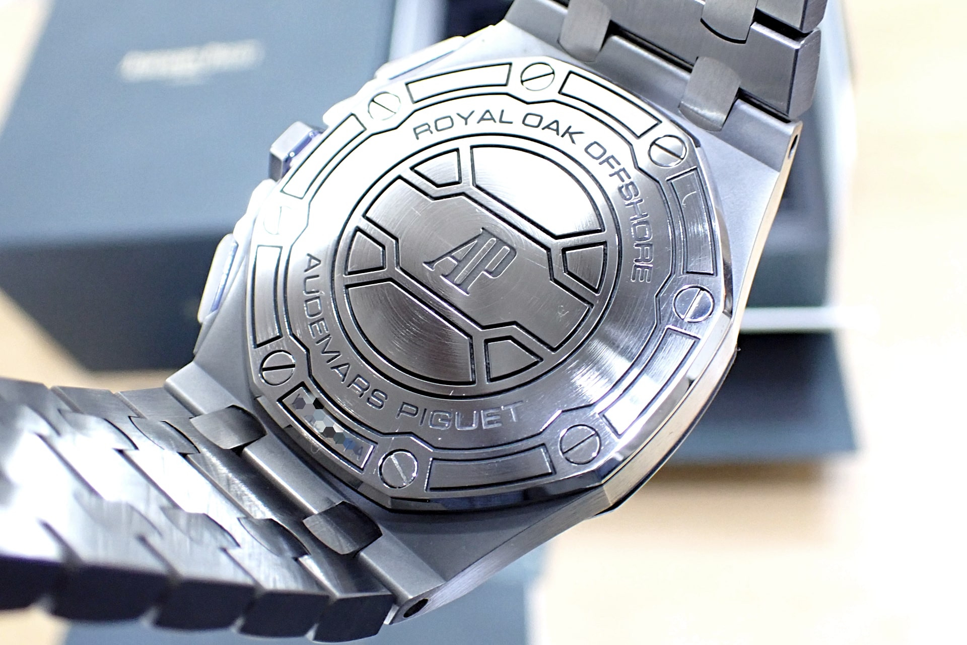 オーデマピゲ/Audemars Piguet ロイヤルオーク オフショア クロノグラフ ブルー Ref.26480TI.OO.A027CA.01 純正チタン製ブレス付き