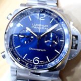 中古品A【PANERAI】パネライ ルミノール クロノグラフ Ref.PAM01110 青文字盤 (2022年3月国内正規)