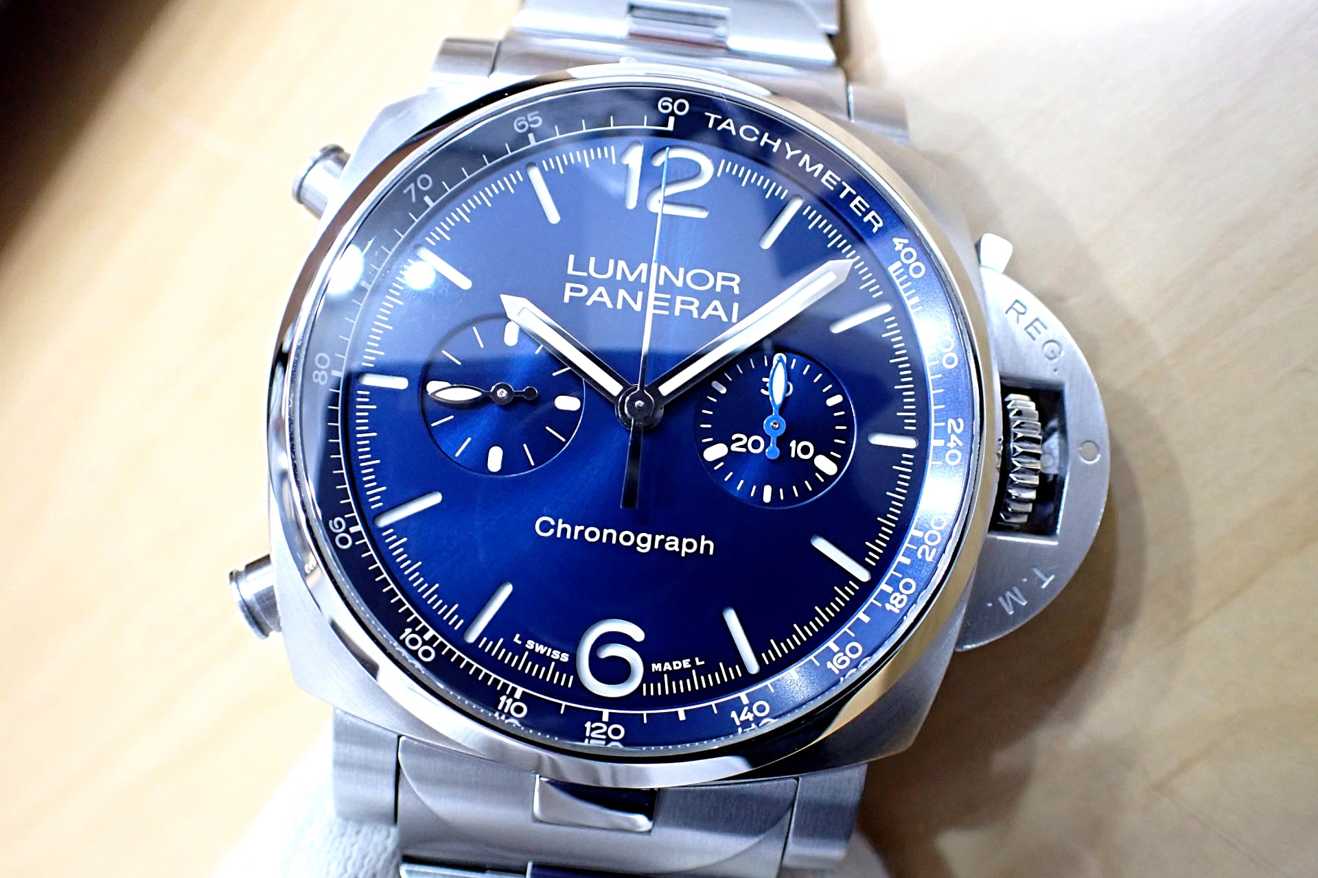 PANERAI/パネライ　ルミノール クロノグラフ Ref.PAM01110 青文字盤