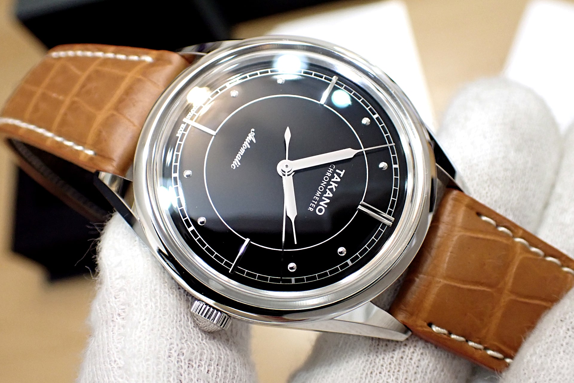 TAKANO/タカノ シャトーヌーベル クロノメーター ブラック文字盤 Ref.PWT