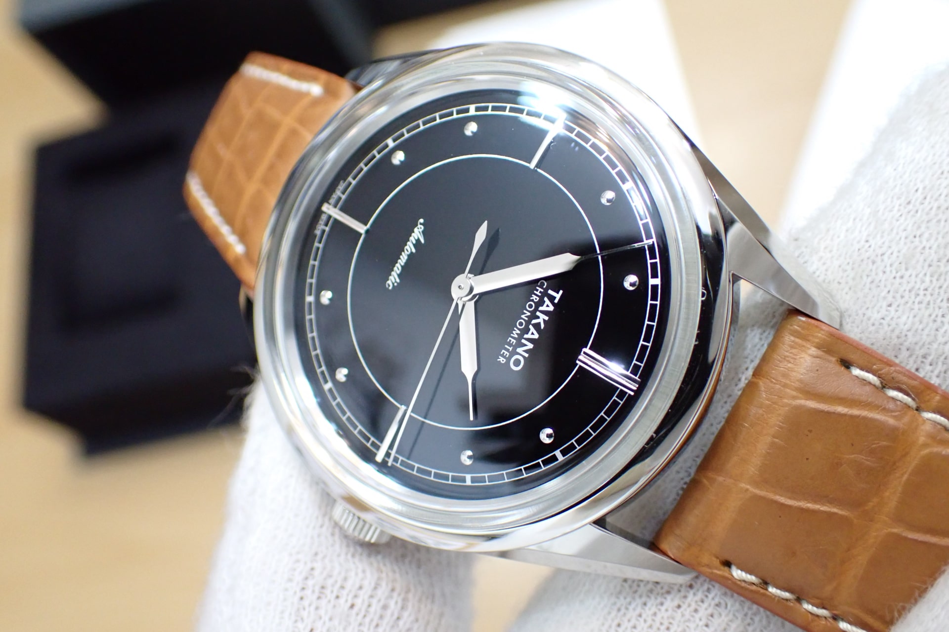 TAKANO/タカノ シャトーヌーベル クロノメーター ブラック文字盤 Ref.PWT