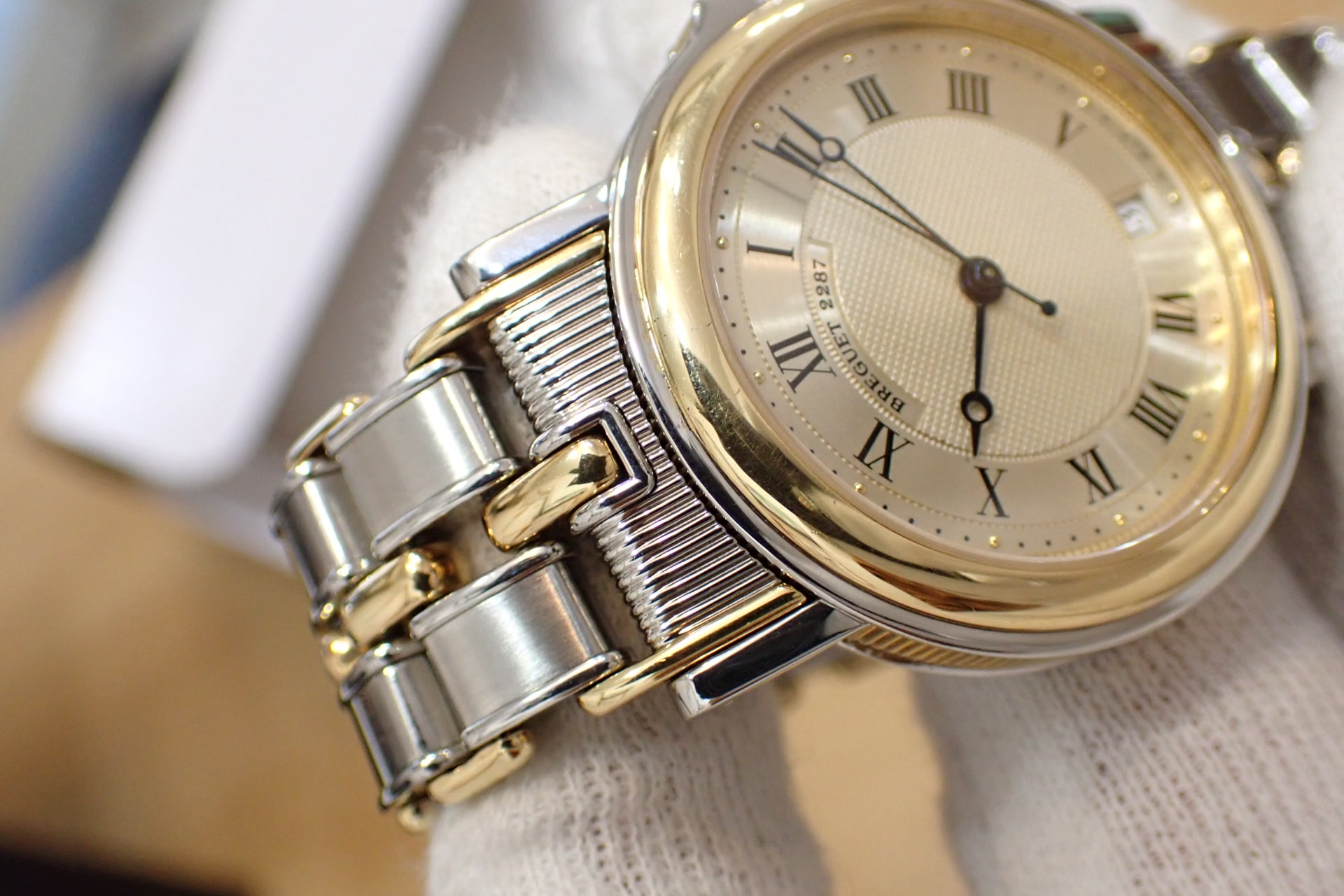 ブレゲ/Breguet 3400SA/12/X90 マリーン 初代 K18YGコンビ