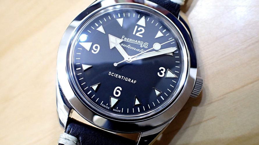 EBERHARD/エベラール サイエンティグラフ Ref.41043.01 CP 黒文字盤 メーカー純正レザーストラップ2本付き