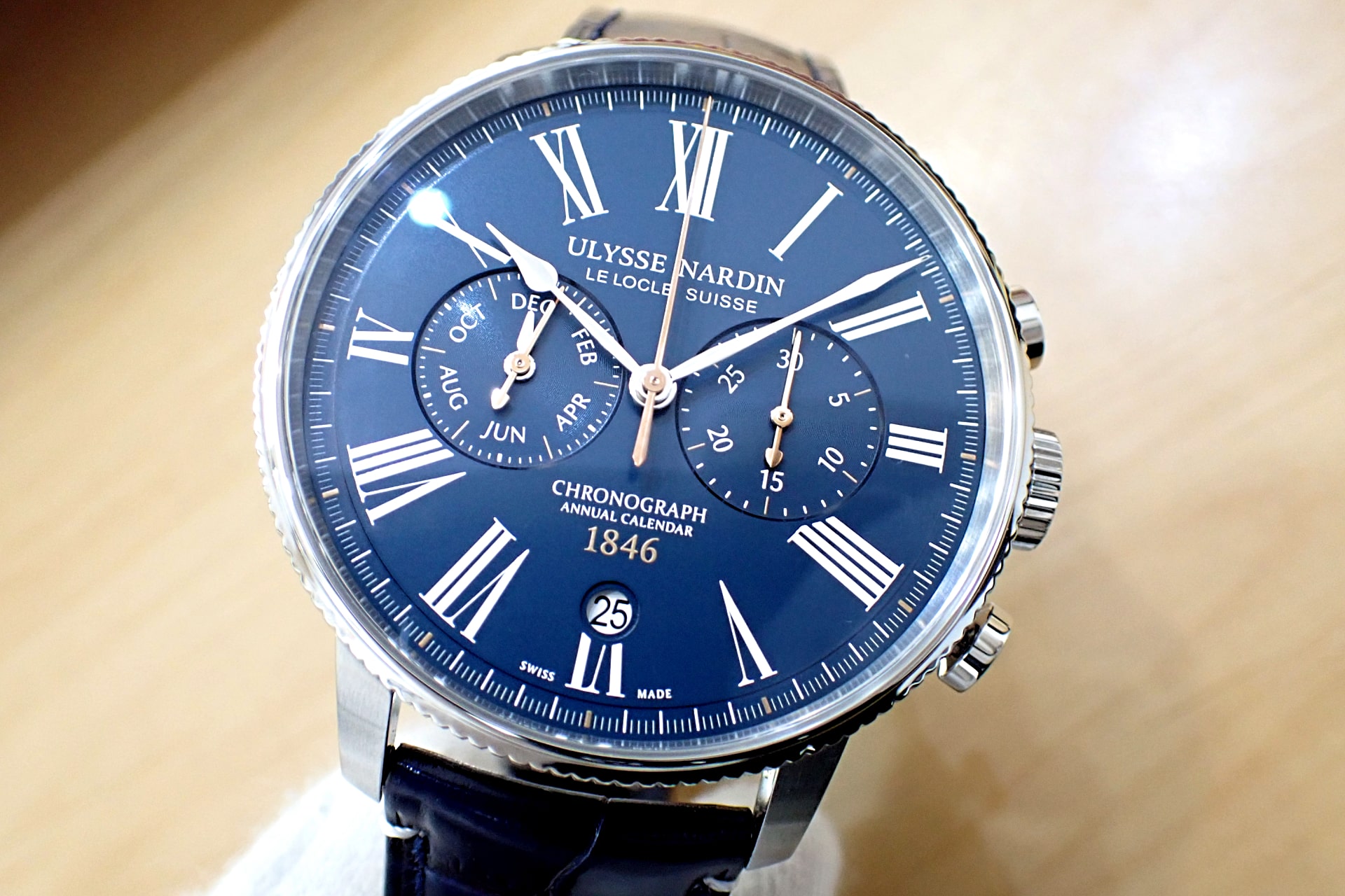 ULYSSE NARDIN/ユリスナルダン マリーン トルピユール アニュアルカレンダー クロノグラフ 限定300本 Ref.1533-320LE-3A-175/1A