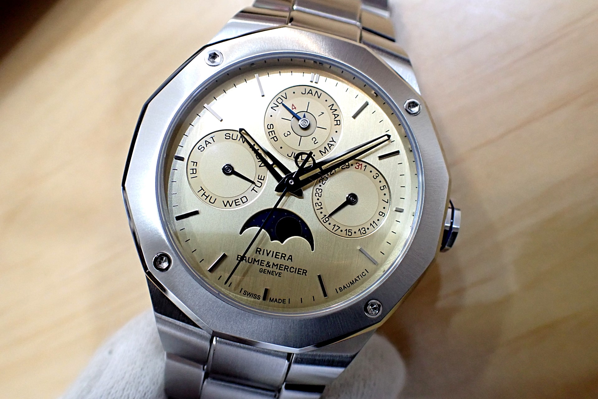 BAUME&MERCIER/ボーム&メルシエ リビエラ ボーマティック パーペチュアルカレンダー Ref:M0A10742 世界限定50本
