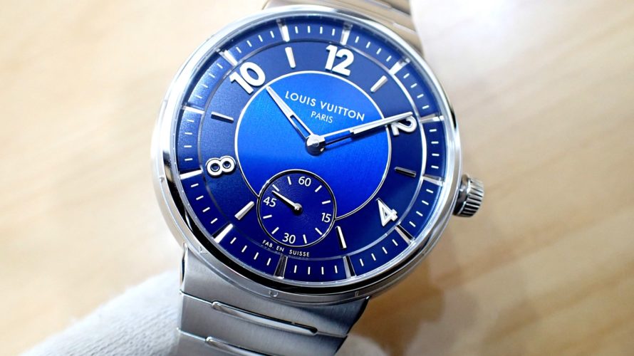 LOUIS VUITTON/ルイヴィトン タンブール オートマティック ステンレススティール Ref.W1ST20 ブルー文字盤