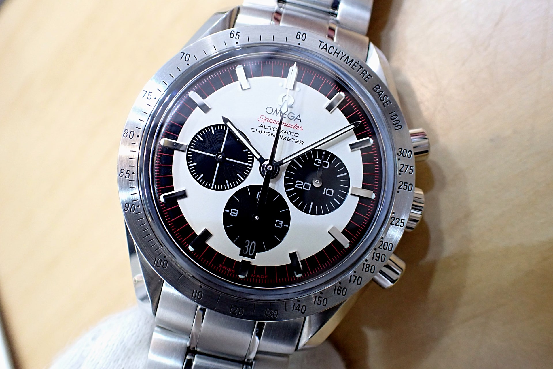 OMEGA/オメガ Ref.3559.32.00 レーシング M.シューマッハ 世界6000本限定 ホワイトダイヤル