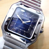 中古品A【CARTIER】カルティエ サントス ドゥ カルティエ MM  2023年新作 ブルーダイヤル Ref.WSSA0063　延長保証加入済み (2023年8月)