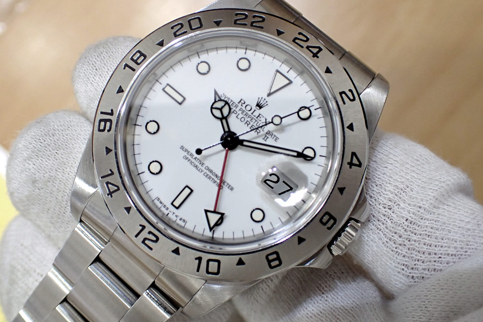 ROLEX/ロレックス エクスプローラー2 Ref.16570 X番 ホワイト文字盤　オールトリチウム