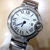 未使用【Cartier】カルティエ バロンブルー 28mm ベゼルダイヤモンド Ref.W4BB0030 保護フィルム付き/延長保証加入済み (2026年1月国内正規)