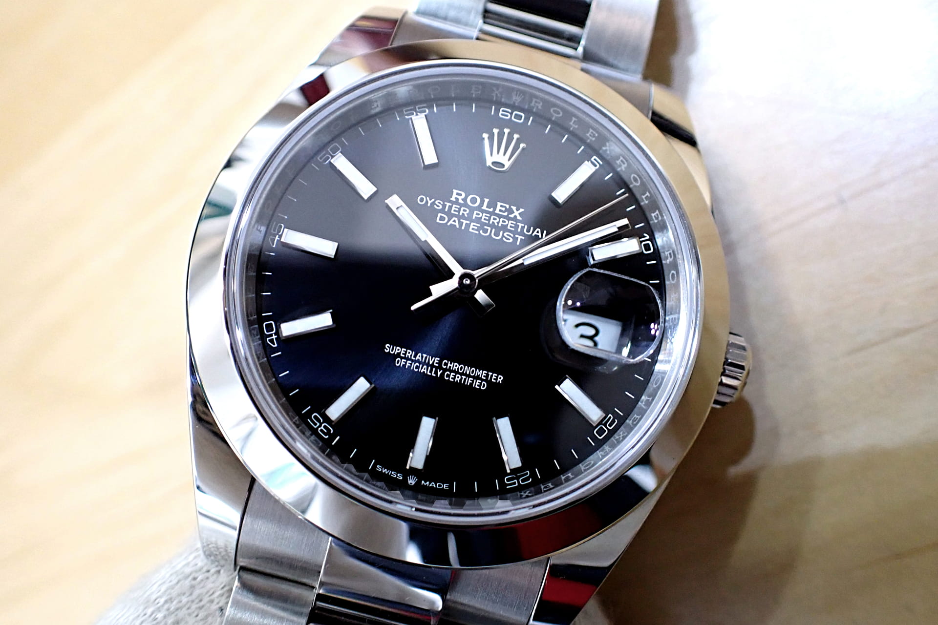 ROLEX/ロレックス デイトジャスト41 Ref.126300 オイスターブレスレット ブライトブラック文字盤　高年式