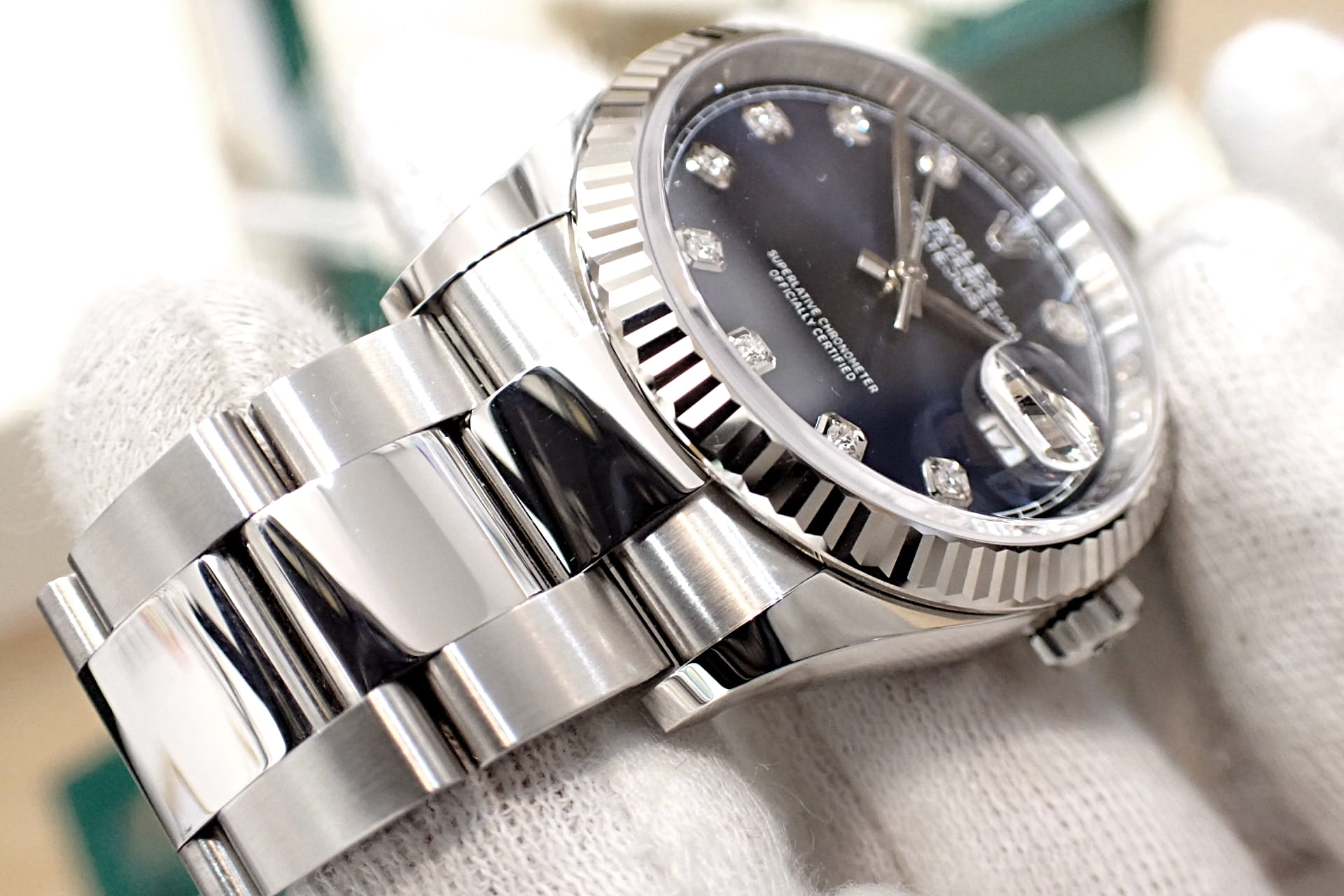 ロレックス/ROLEX デイトジャスト36 Ref.126234G ブライトブルー フルーテッドベゼル