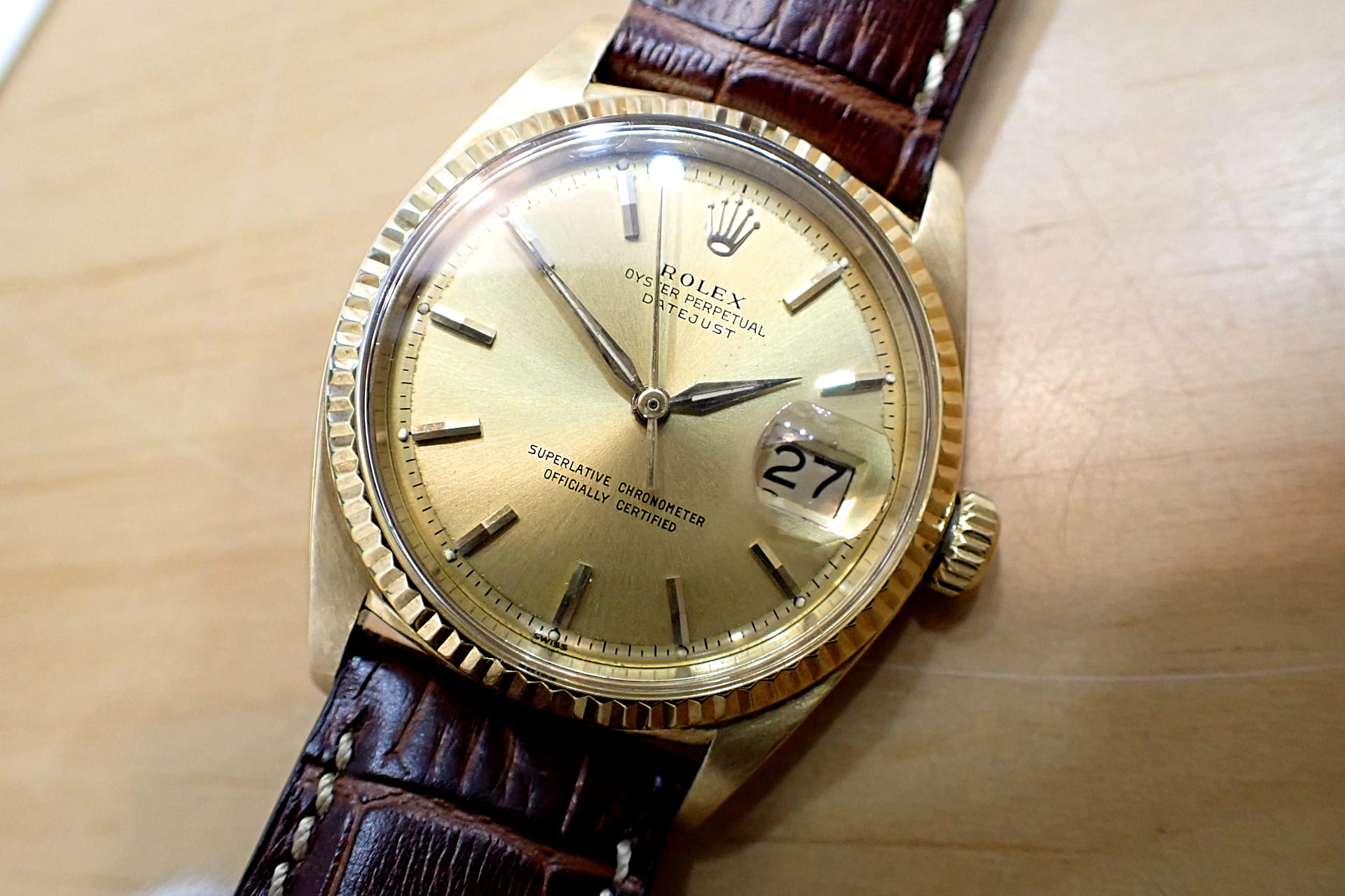 ROLEX/ロレックス デイトジャスト アルファ針 Ref.1601 K18YG