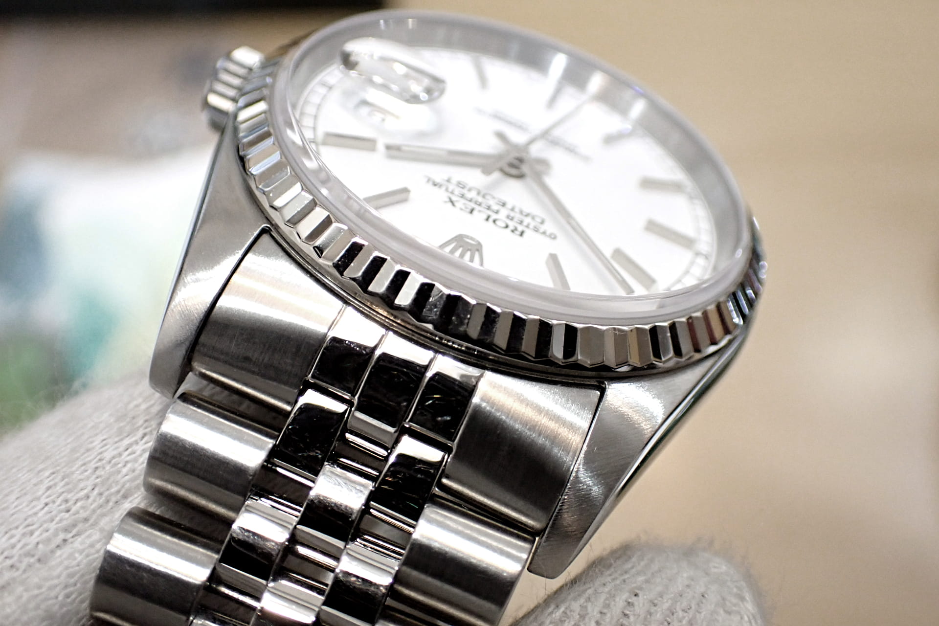 ROLEX/ロレックス デイトジャスト Ref.16234 F番 ホワイト文字盤 フルーテッドベゼル ジュビリーブレス