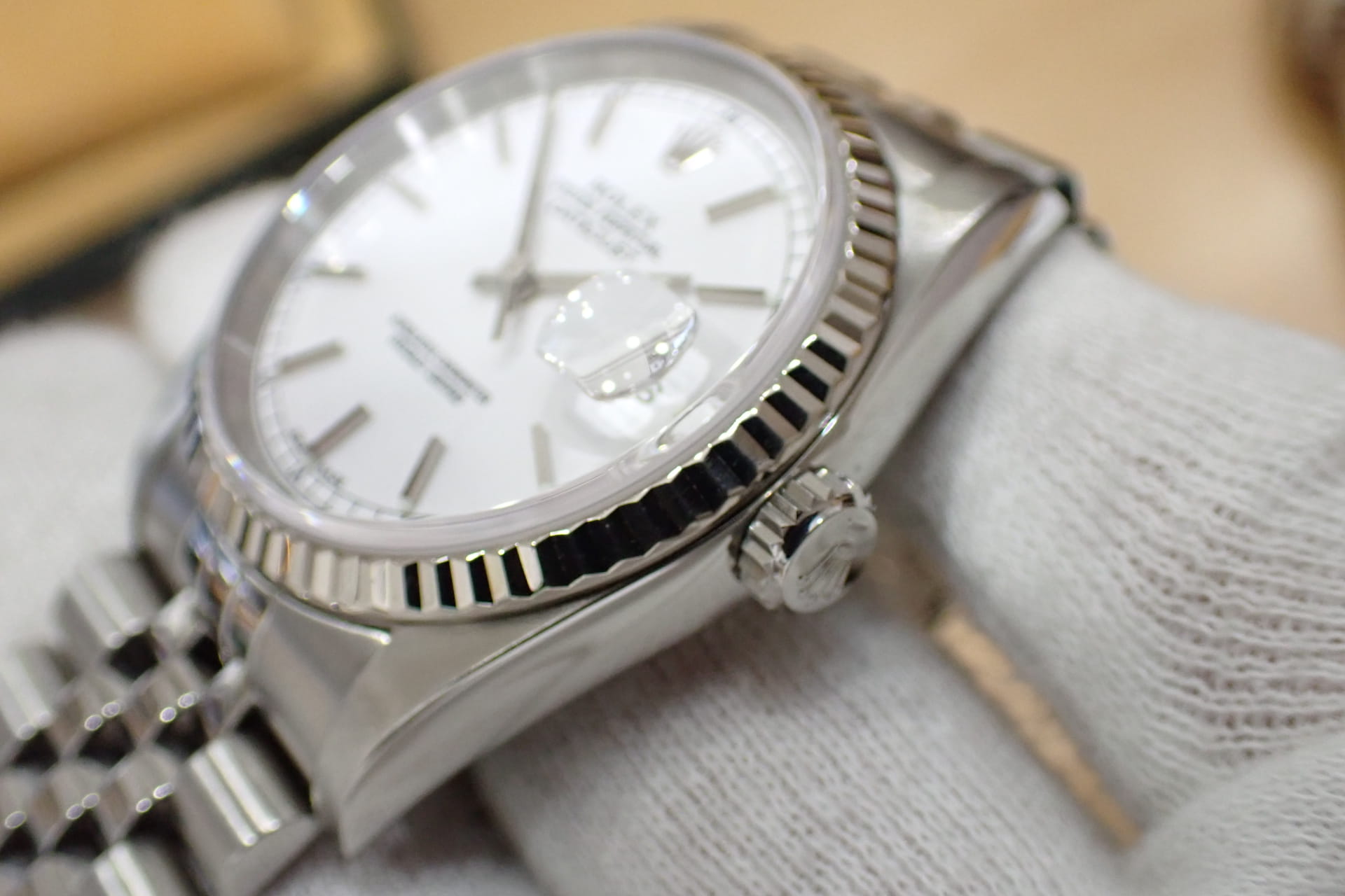 ROLEX/ロレックス デイトジャスト Ref.16234 F番 ホワイト文字盤 フルーテッドベゼル ジュビリーブレス