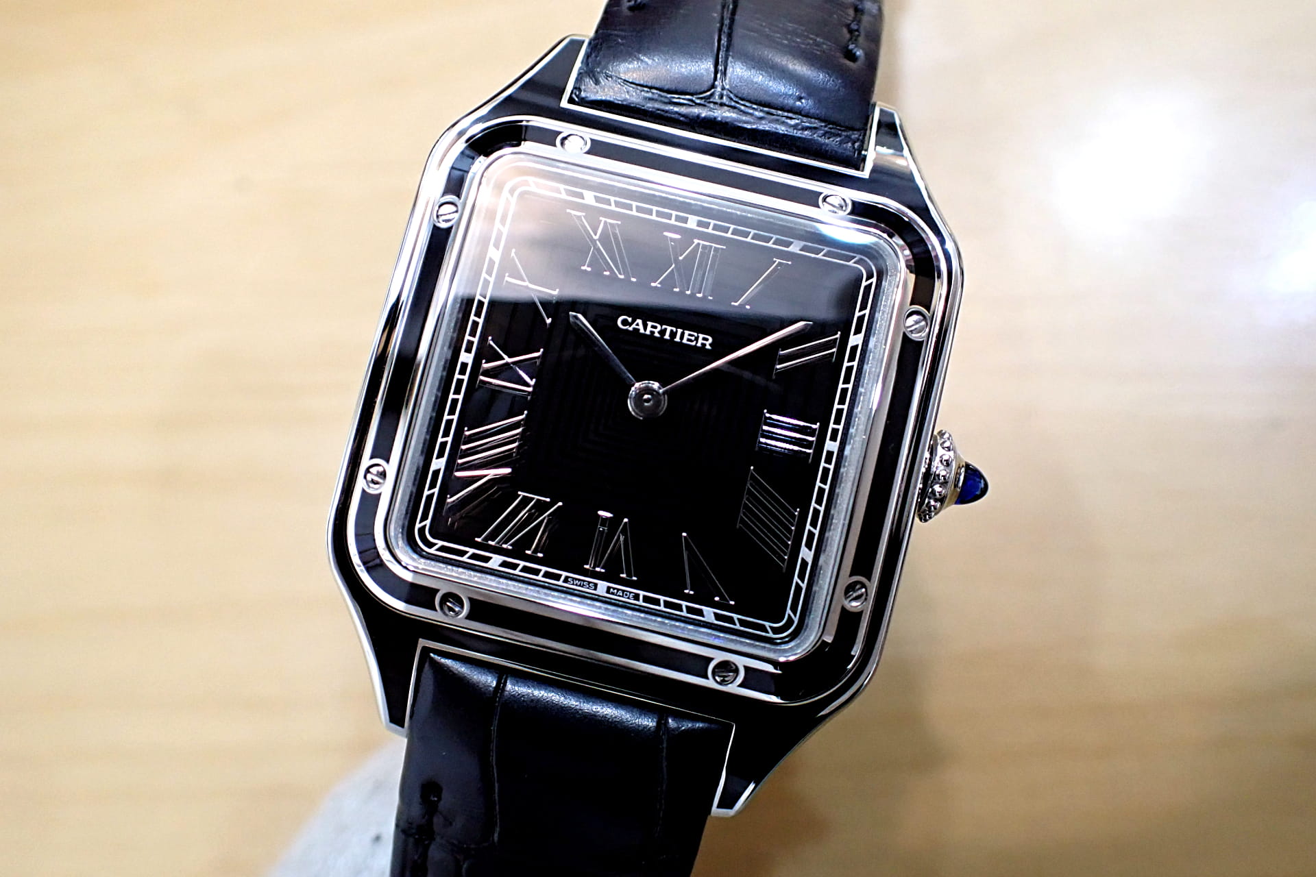 Cartier/カルティエ サントス デュモン LM Ref.WSSA0046 ブラックラッカー