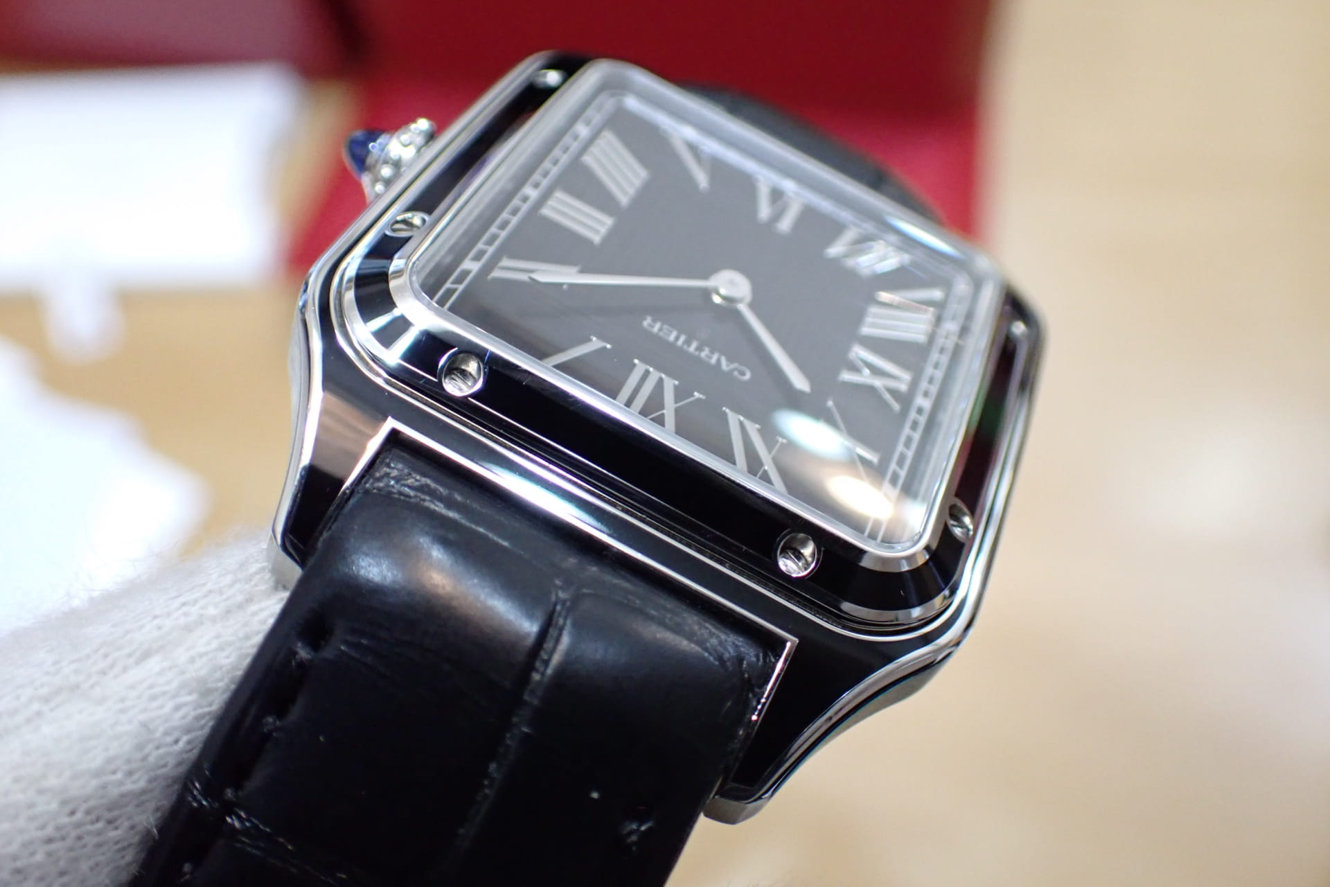 Cartier/カルティエ サントス デュモン LM Ref.WSSA0046 ブラックラッカー